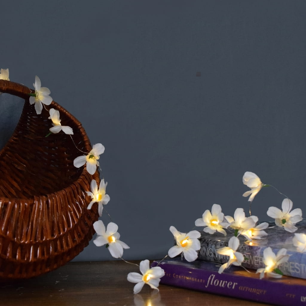 Flower Creeper with Fairy Lights (Battery Operated) - 42inch length