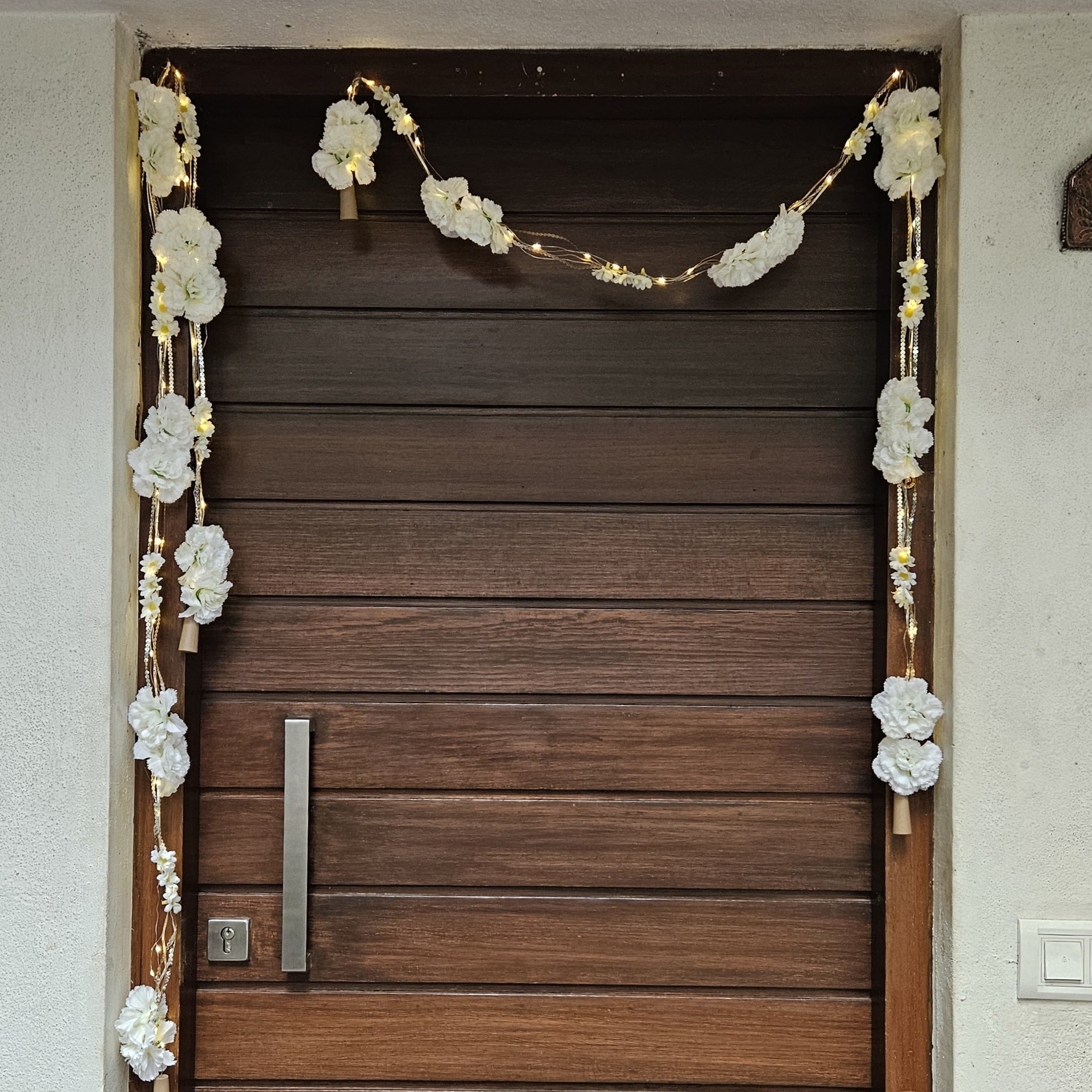 Shimmer Fairy Light (Battery Operated) with Artificial Flowers - 75inch Length