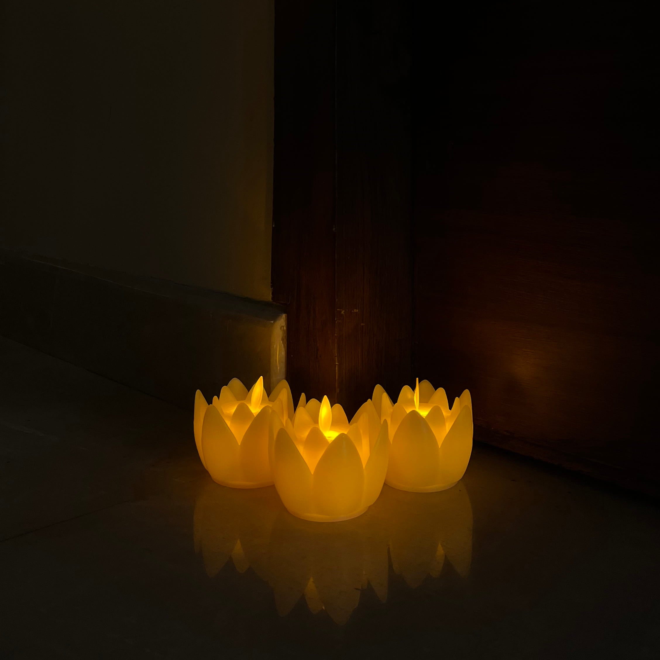 Vastu Lotus LED Candle - Flameless Puja Diya