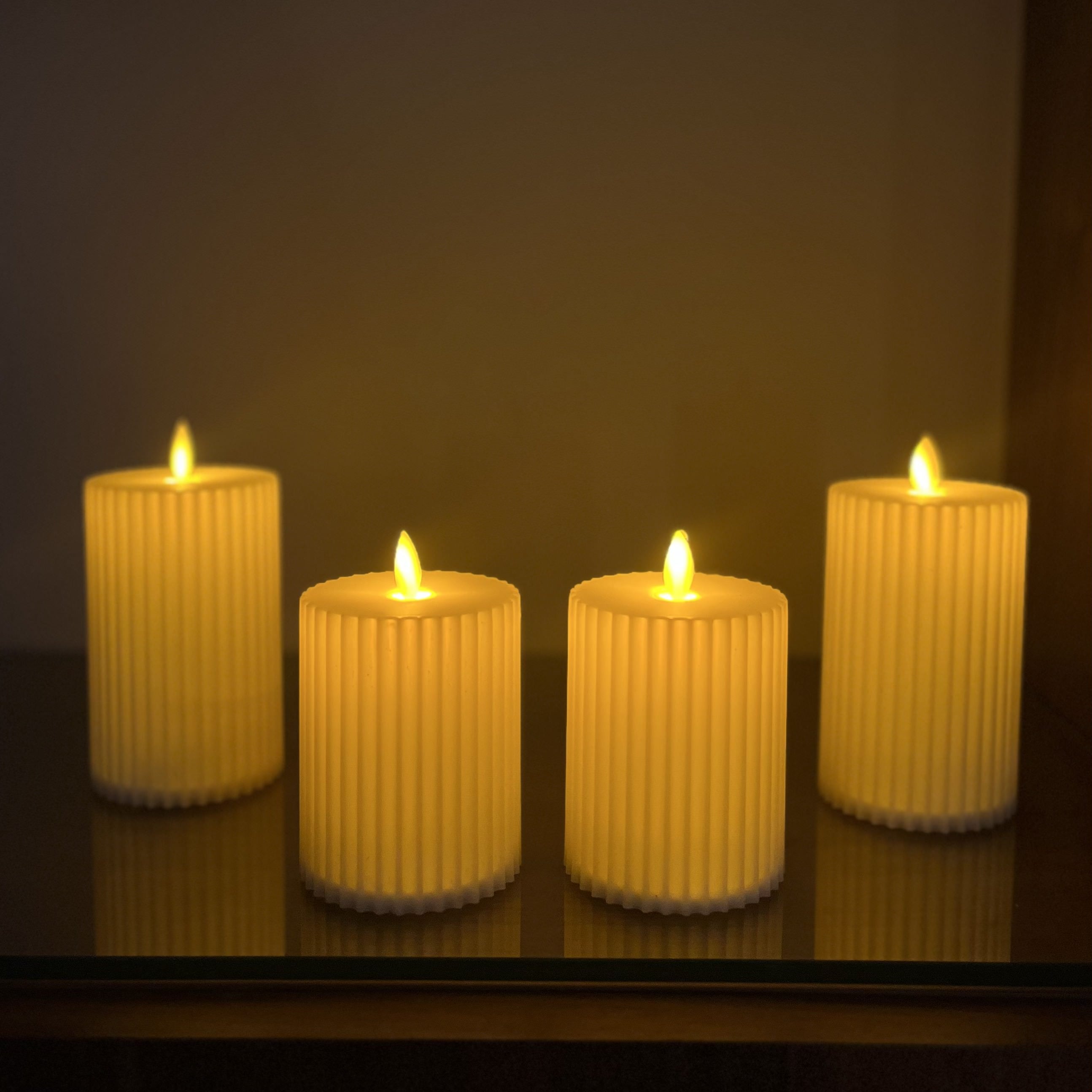 Ribbed LED Candle