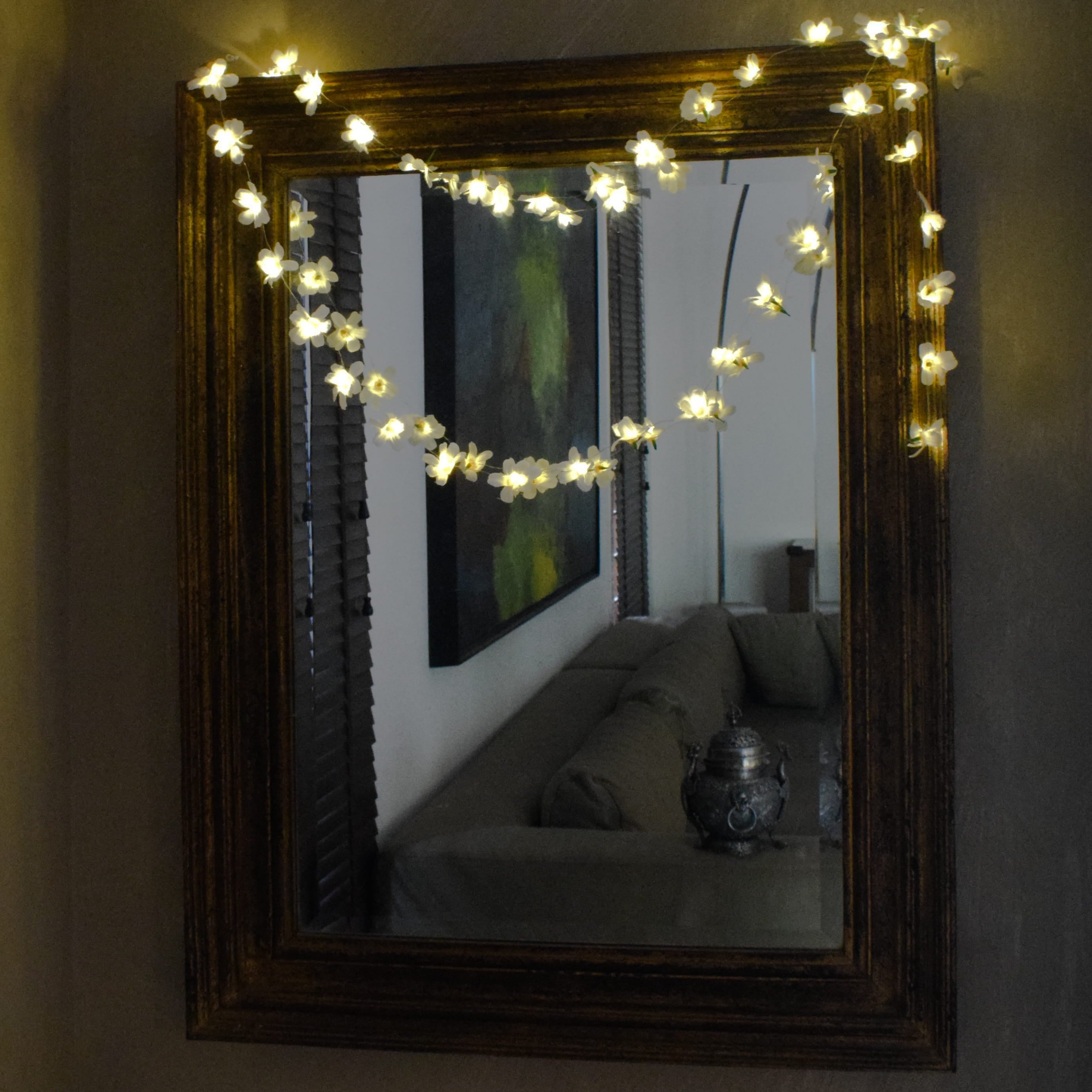 Flower Creeper with Fairy Lights (Battery Operated) - 42inch length