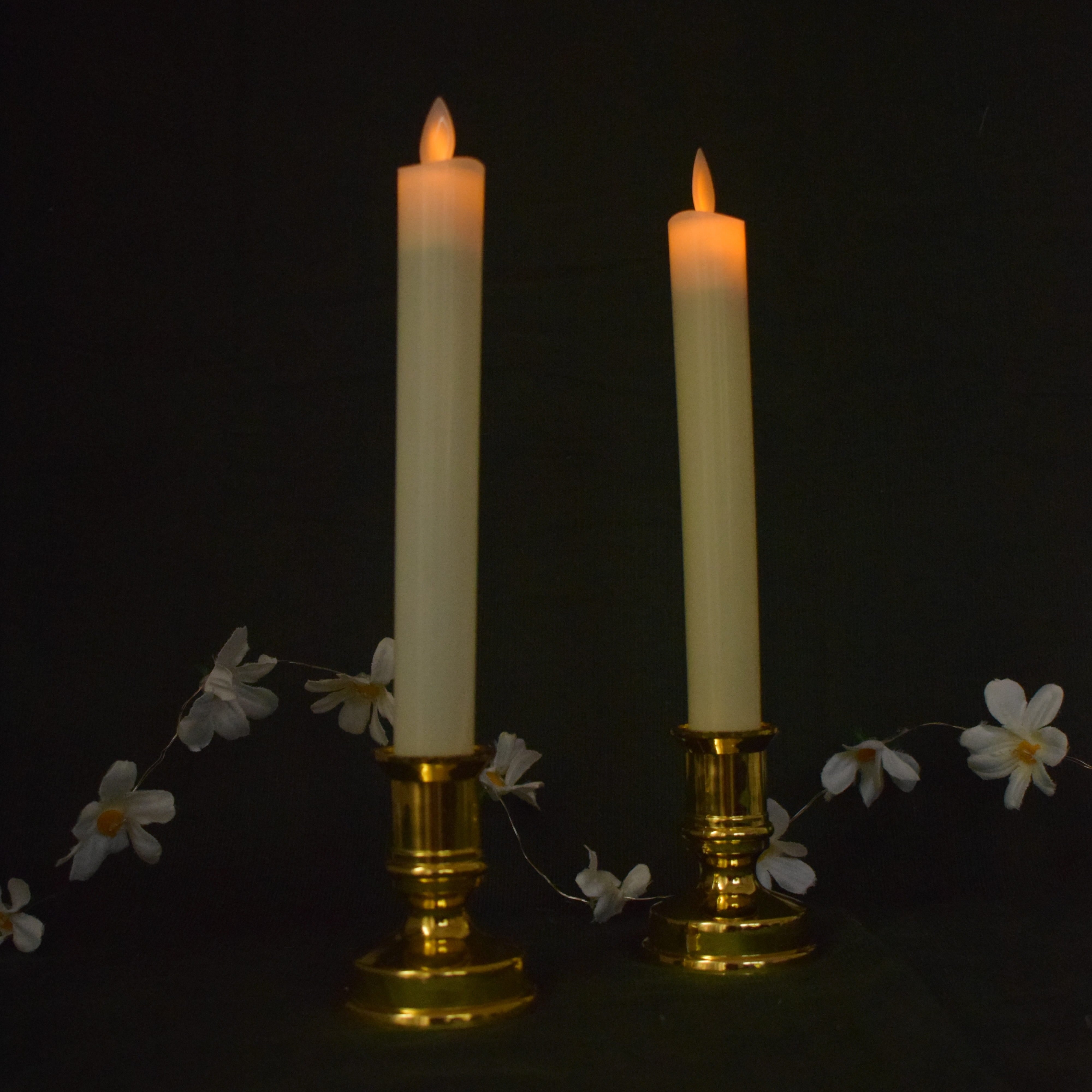 LED Taper Candles With Stand