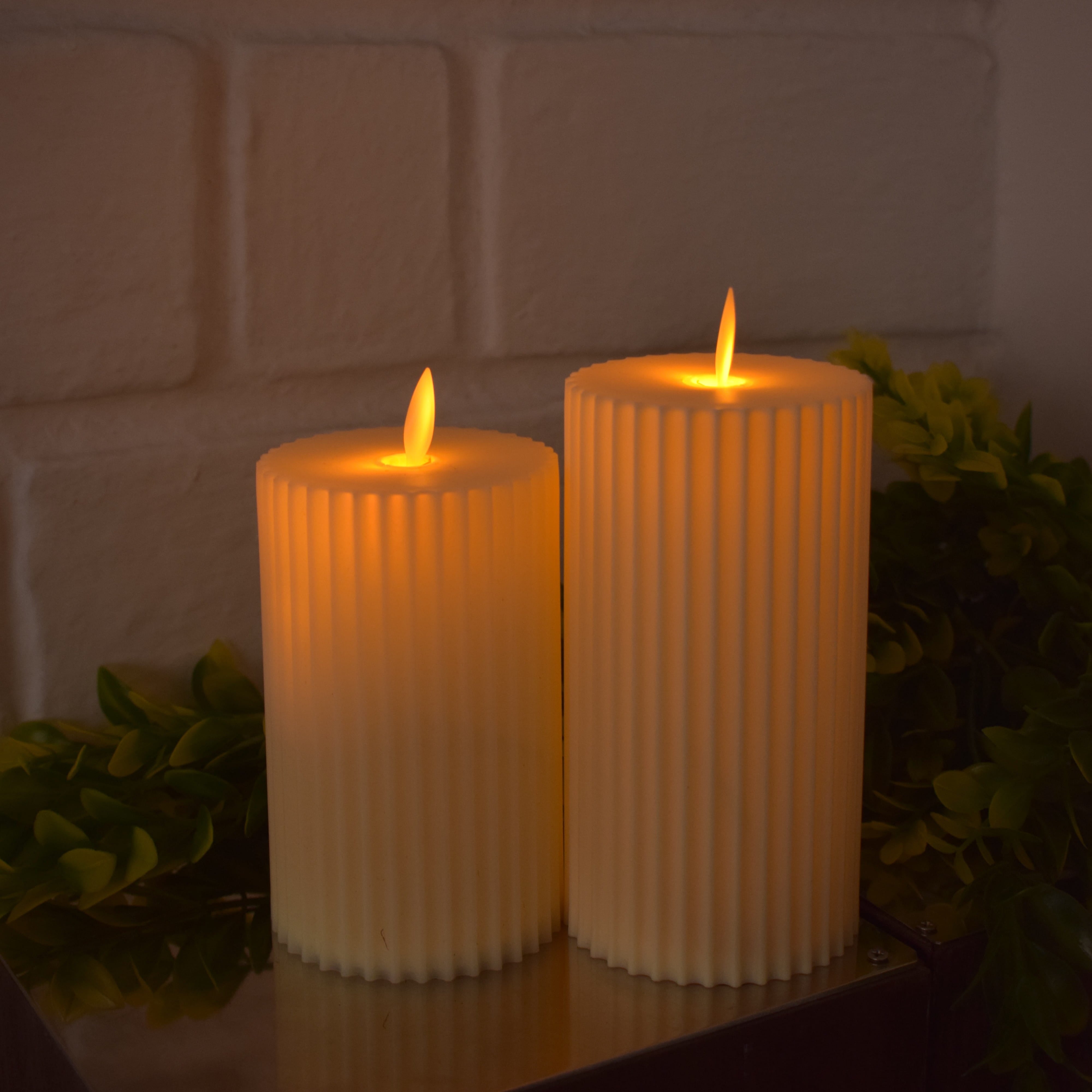 Ribbed LED Candle
