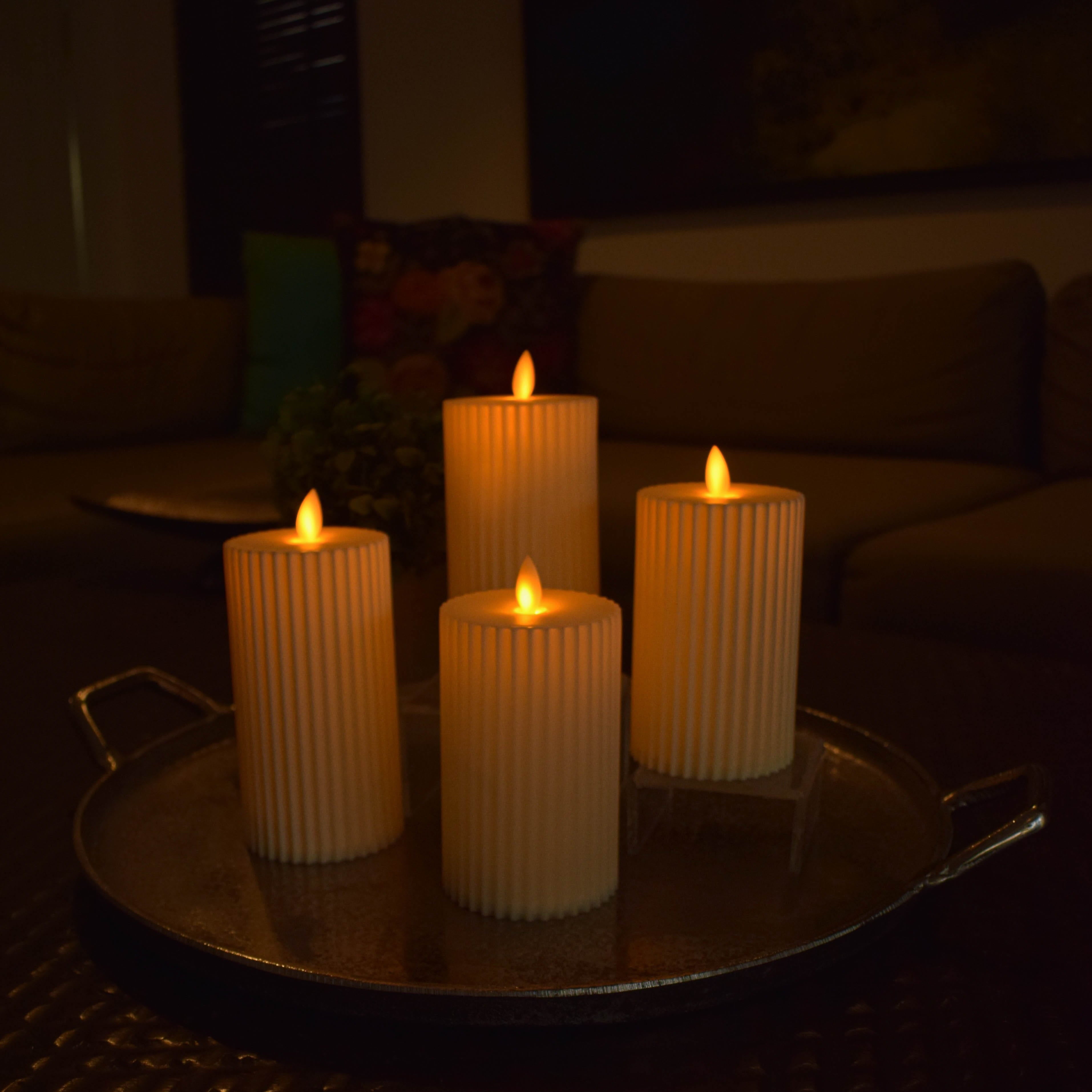 Ribbed LED Candle