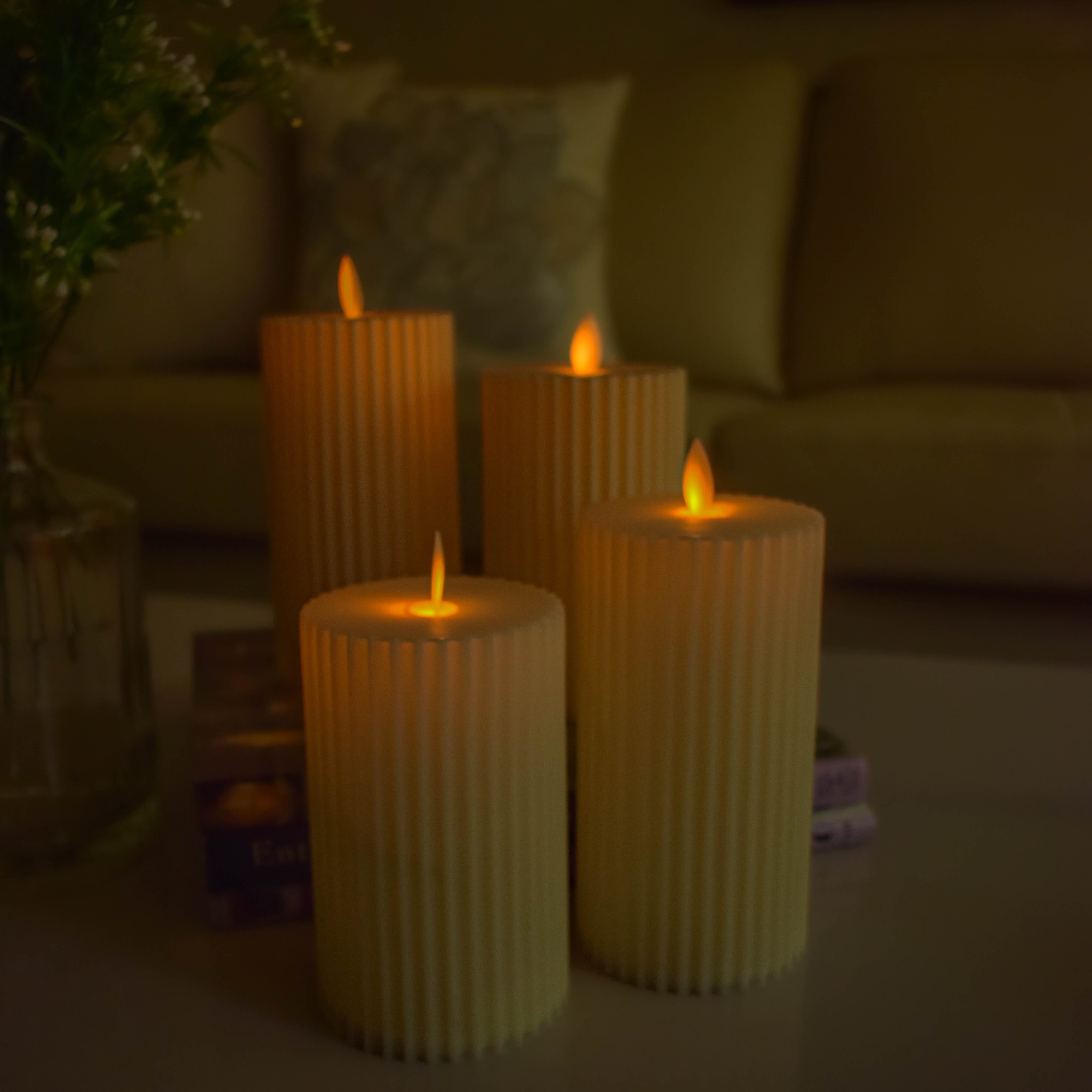 Ribbed LED Candle