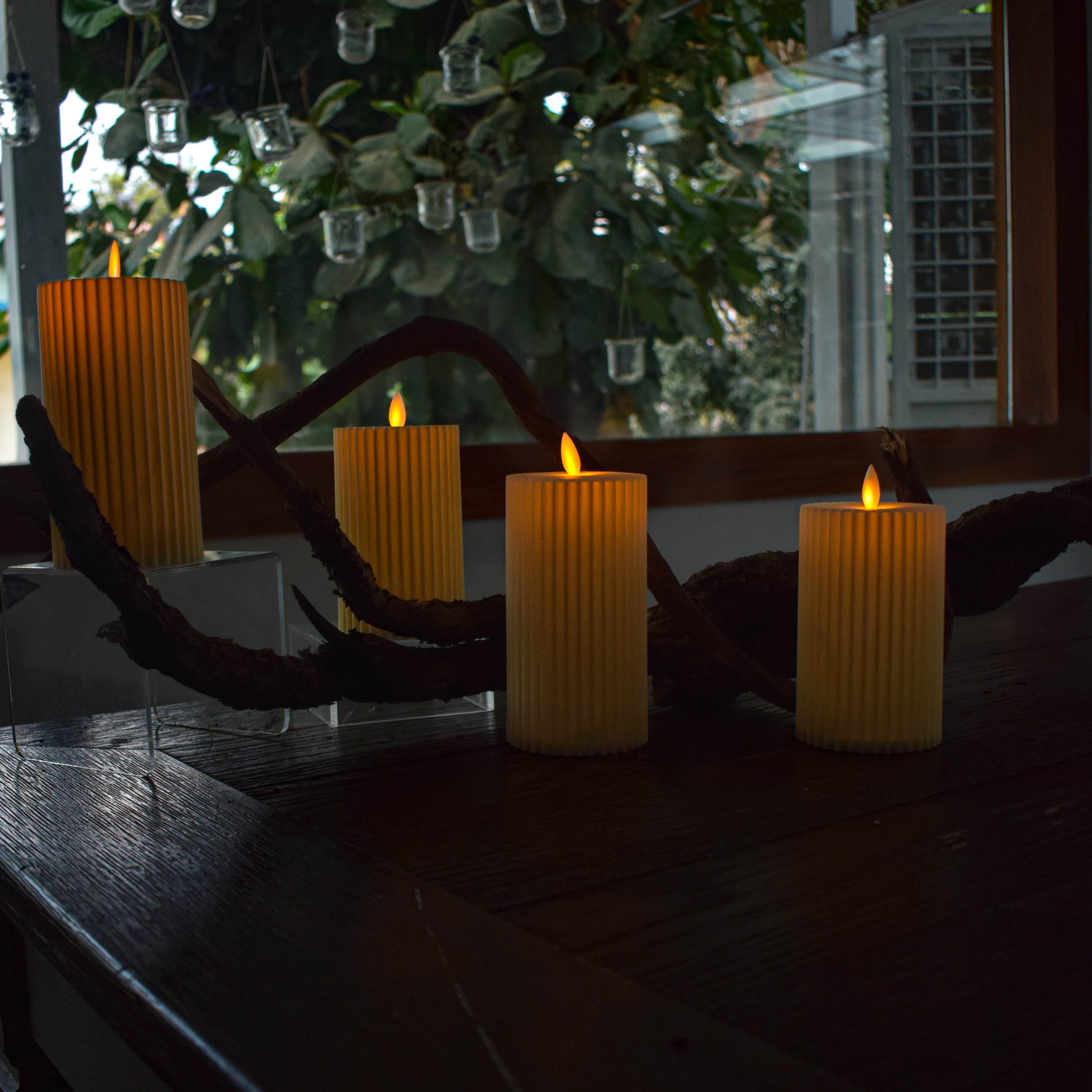 Ribbed LED Candle