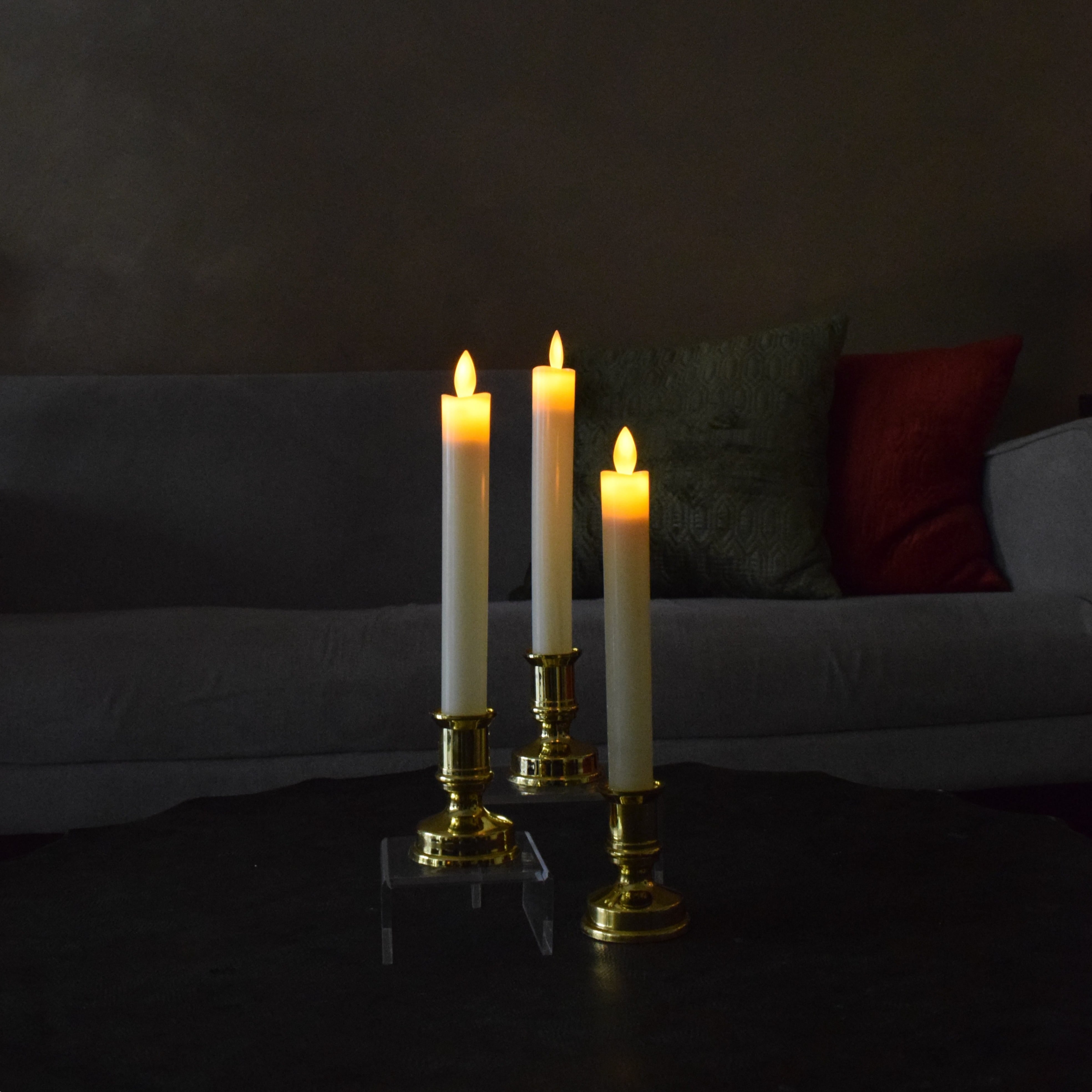 LED Taper Candles With Stand