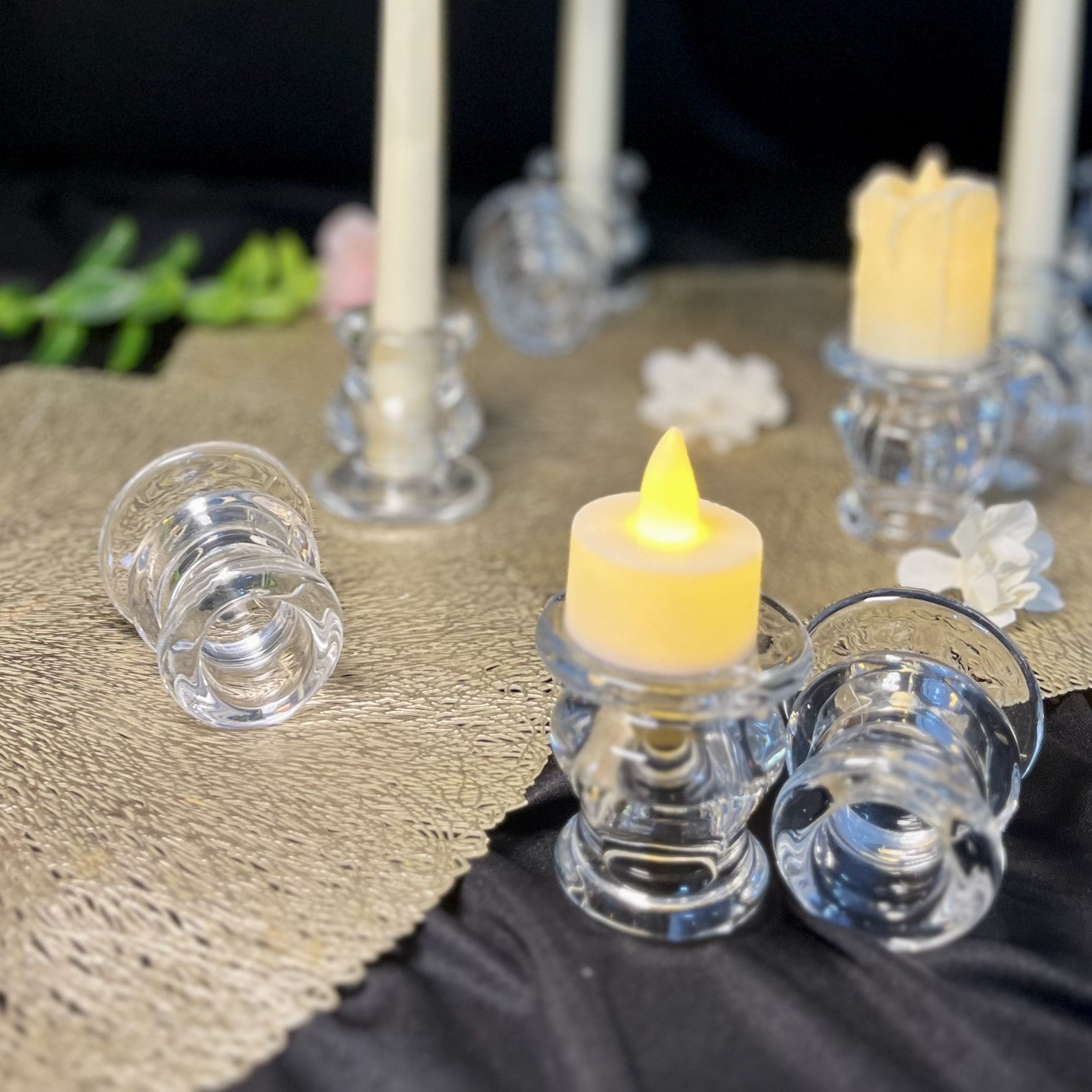 Round Glass Candle Holder