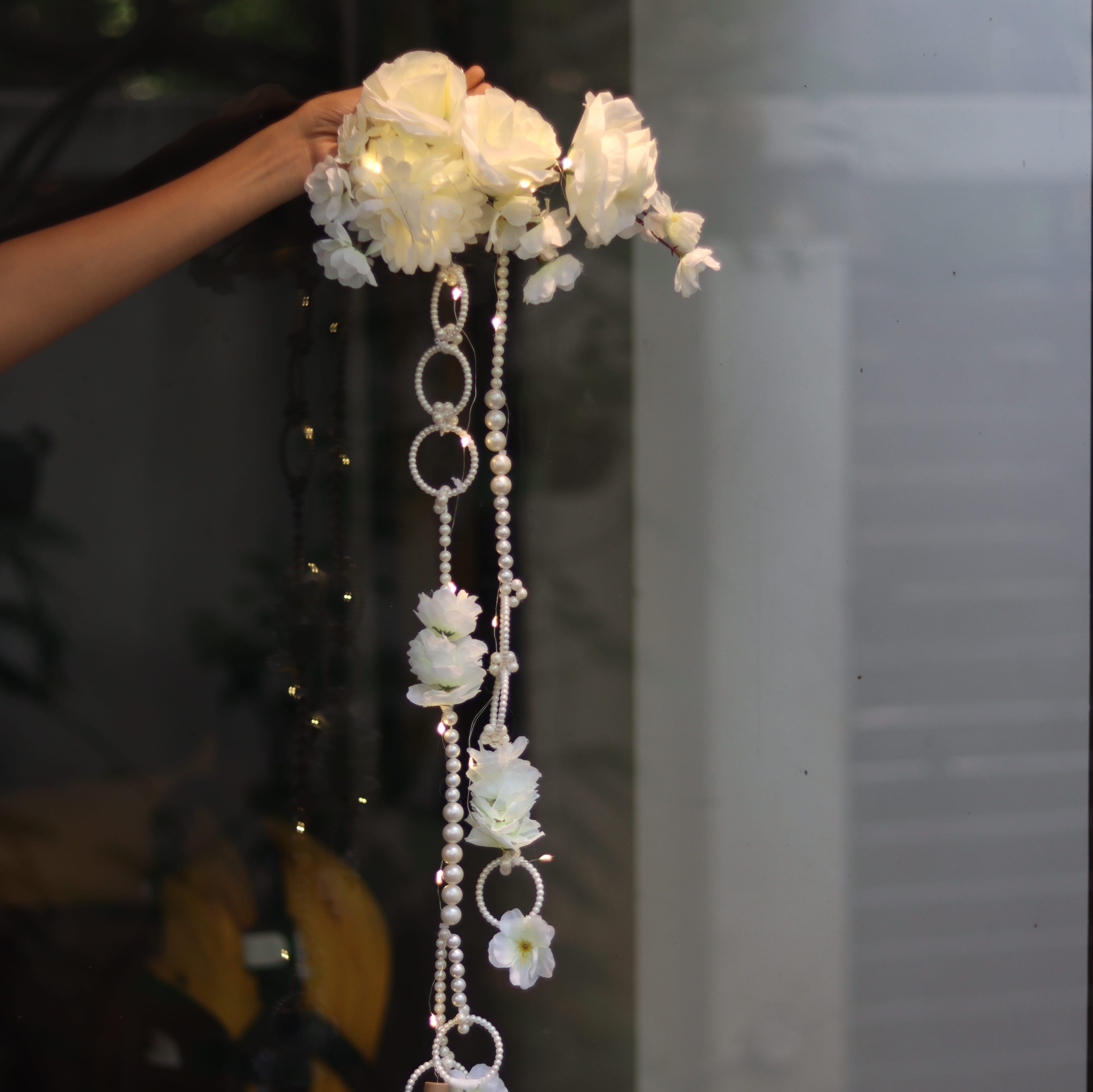 Pearl Toran with Fairy Lights