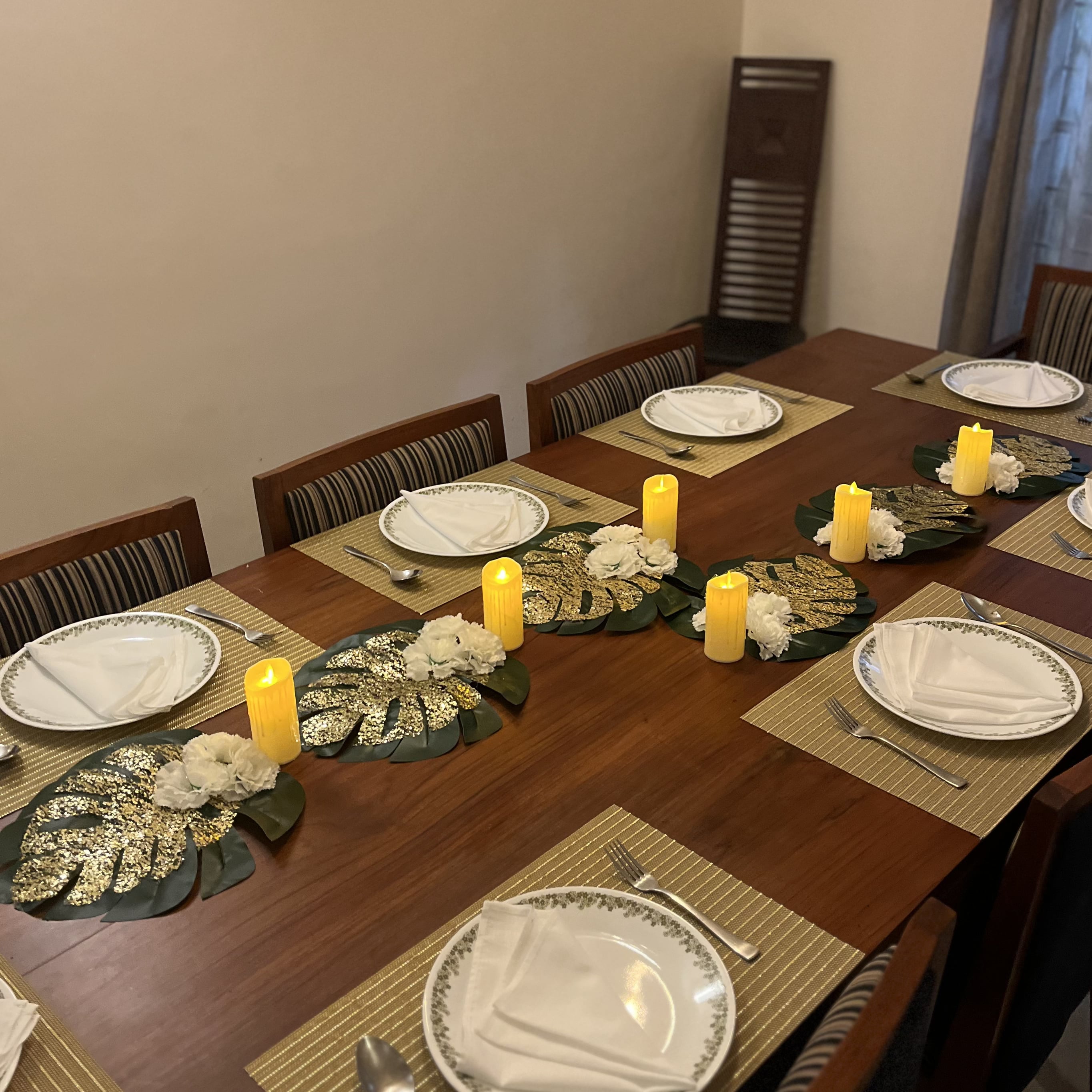 Inaya Monstera Candle Set