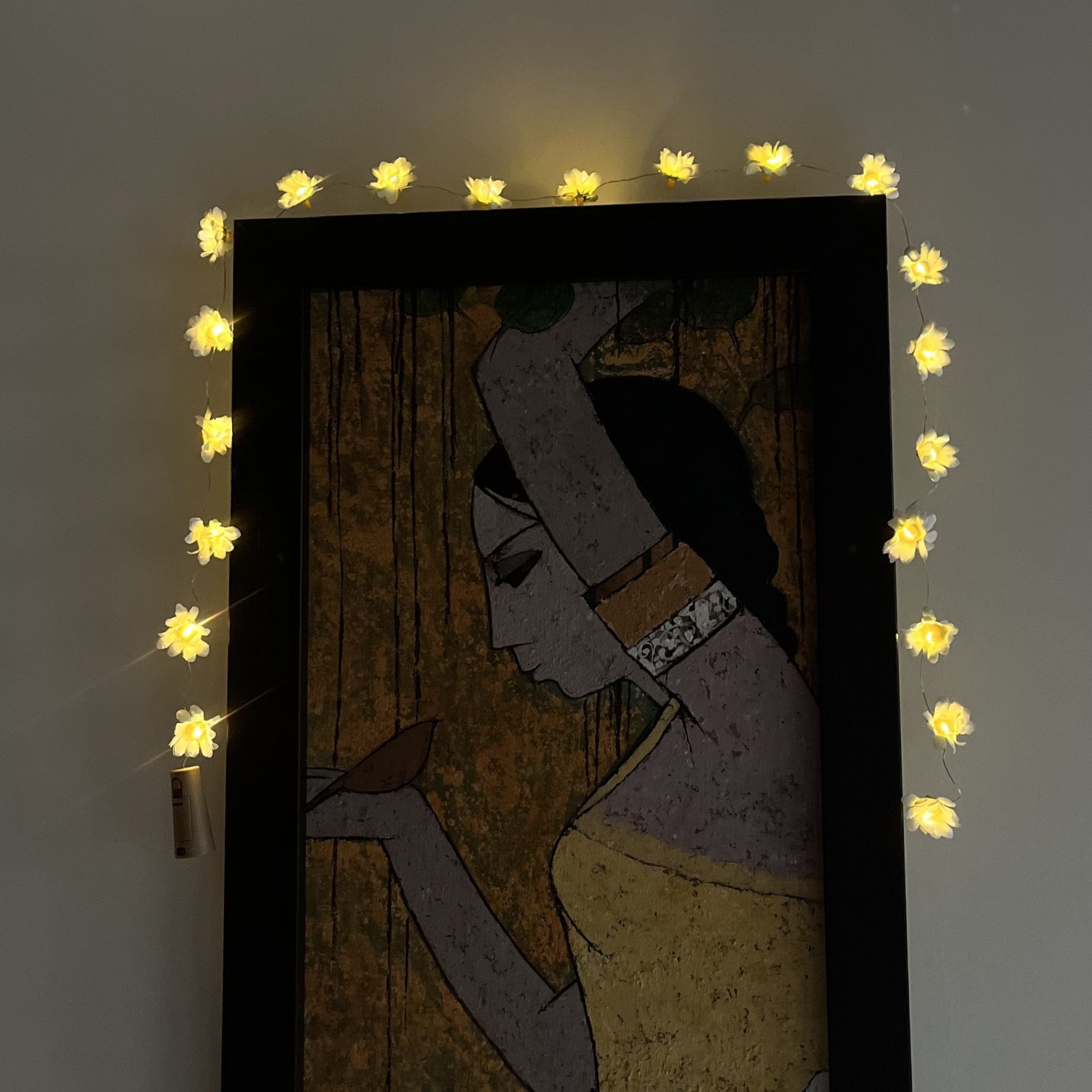 Flower Creeper with Fairy Lights (Battery Operated) - 42inch length