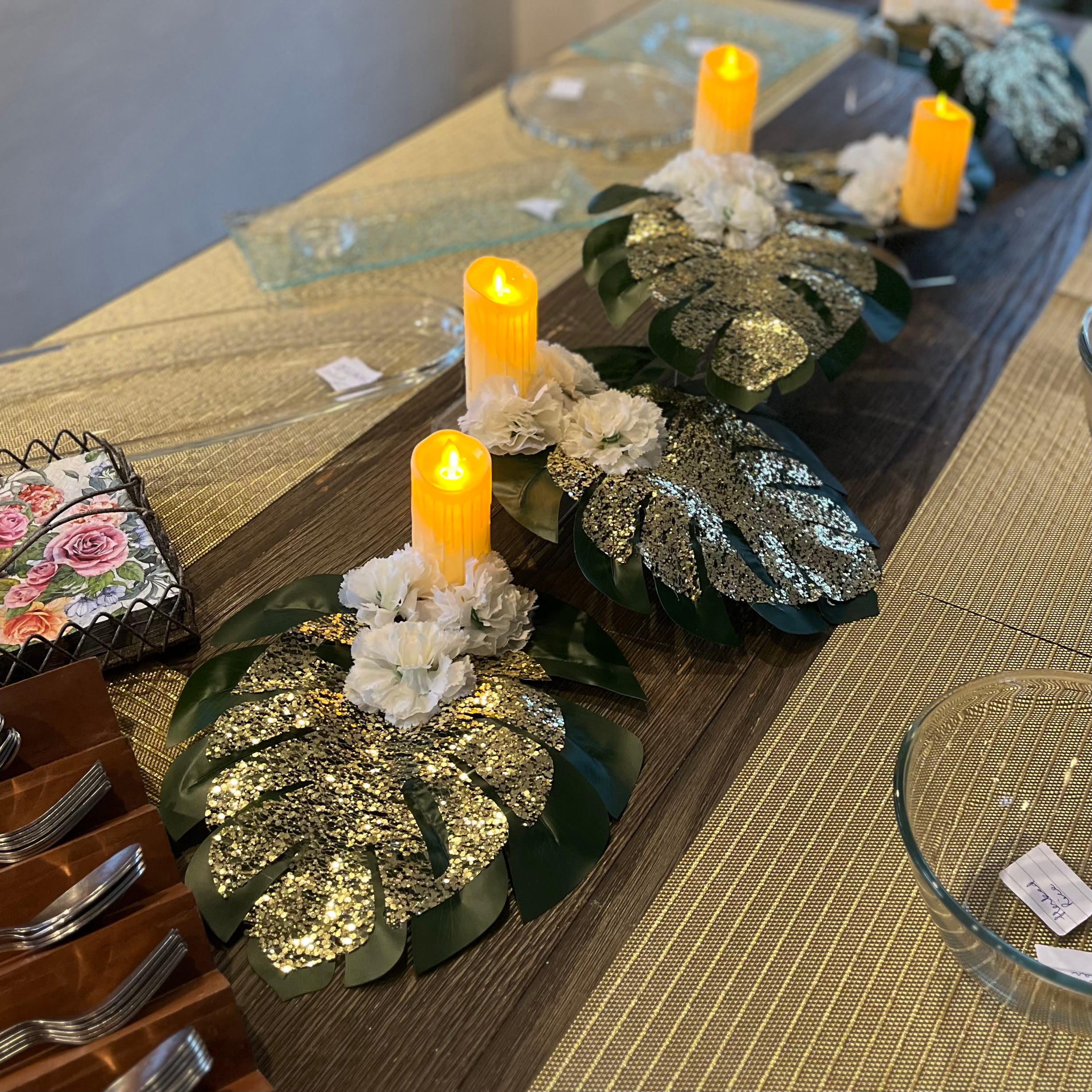 Inaya Monstera Candle Set