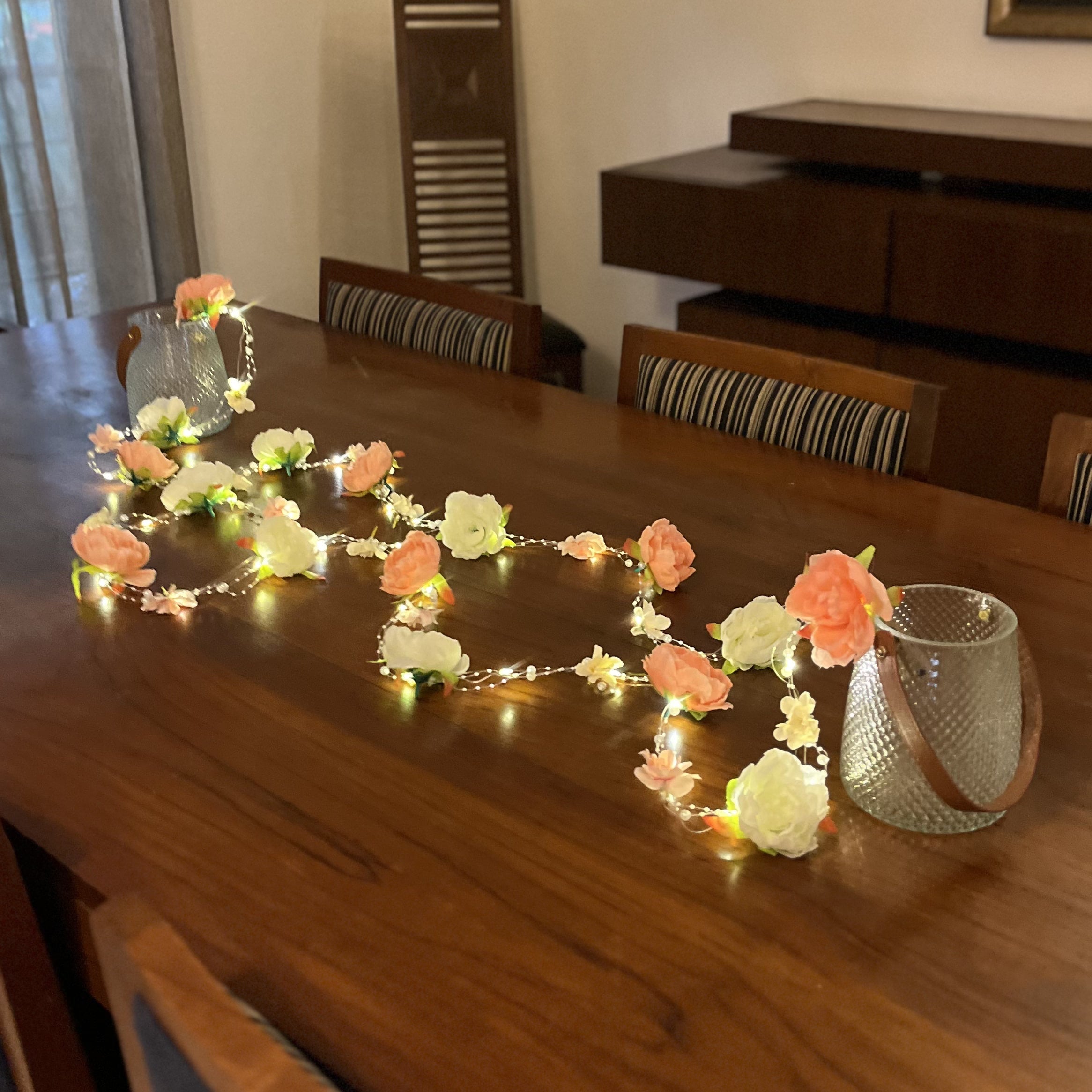 Floral Fairy Light Toran (Battery Operated) - 76inch Length