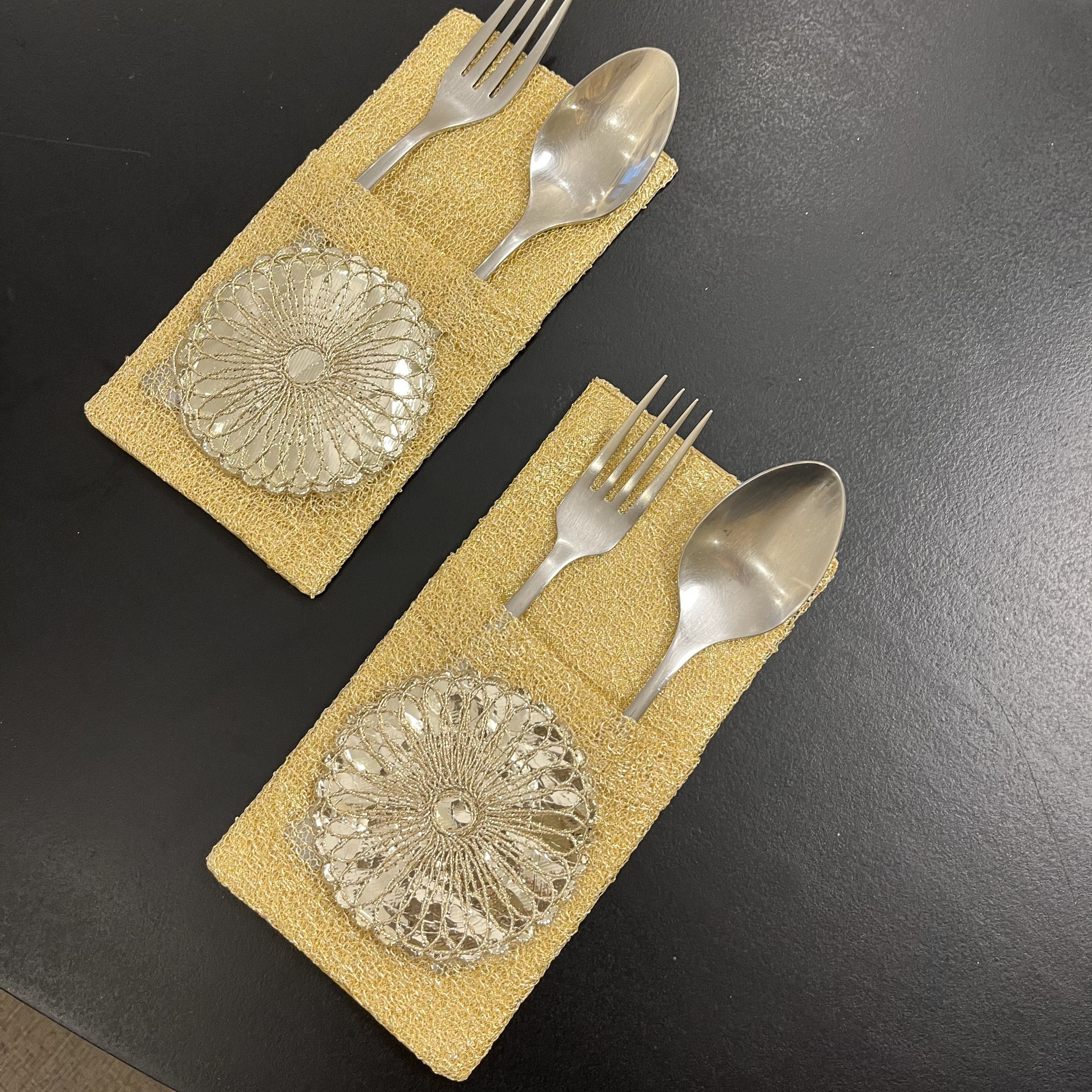 Gold Cutlery Pockets