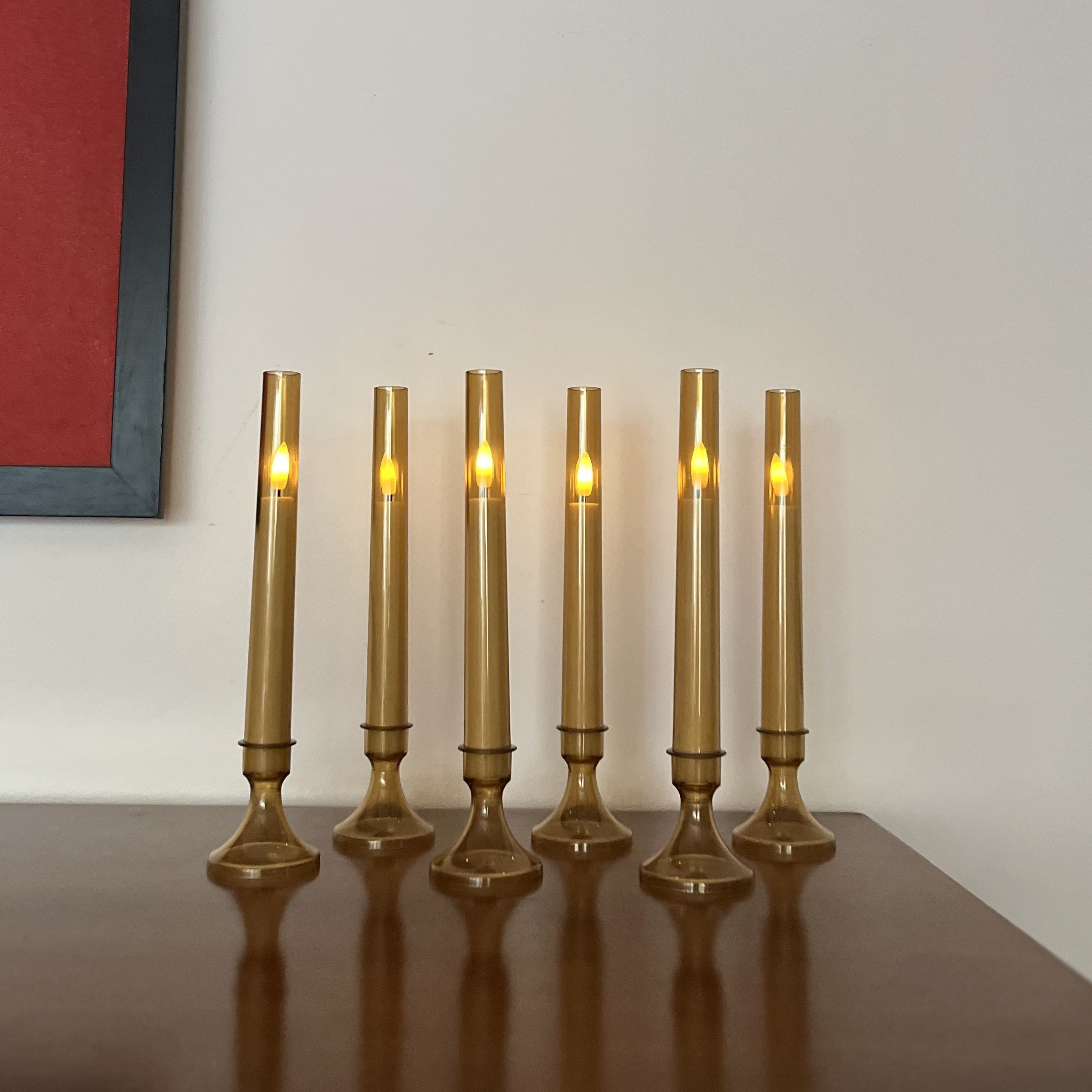 Yoro LED Candles Set of 6 with Stand and Remote