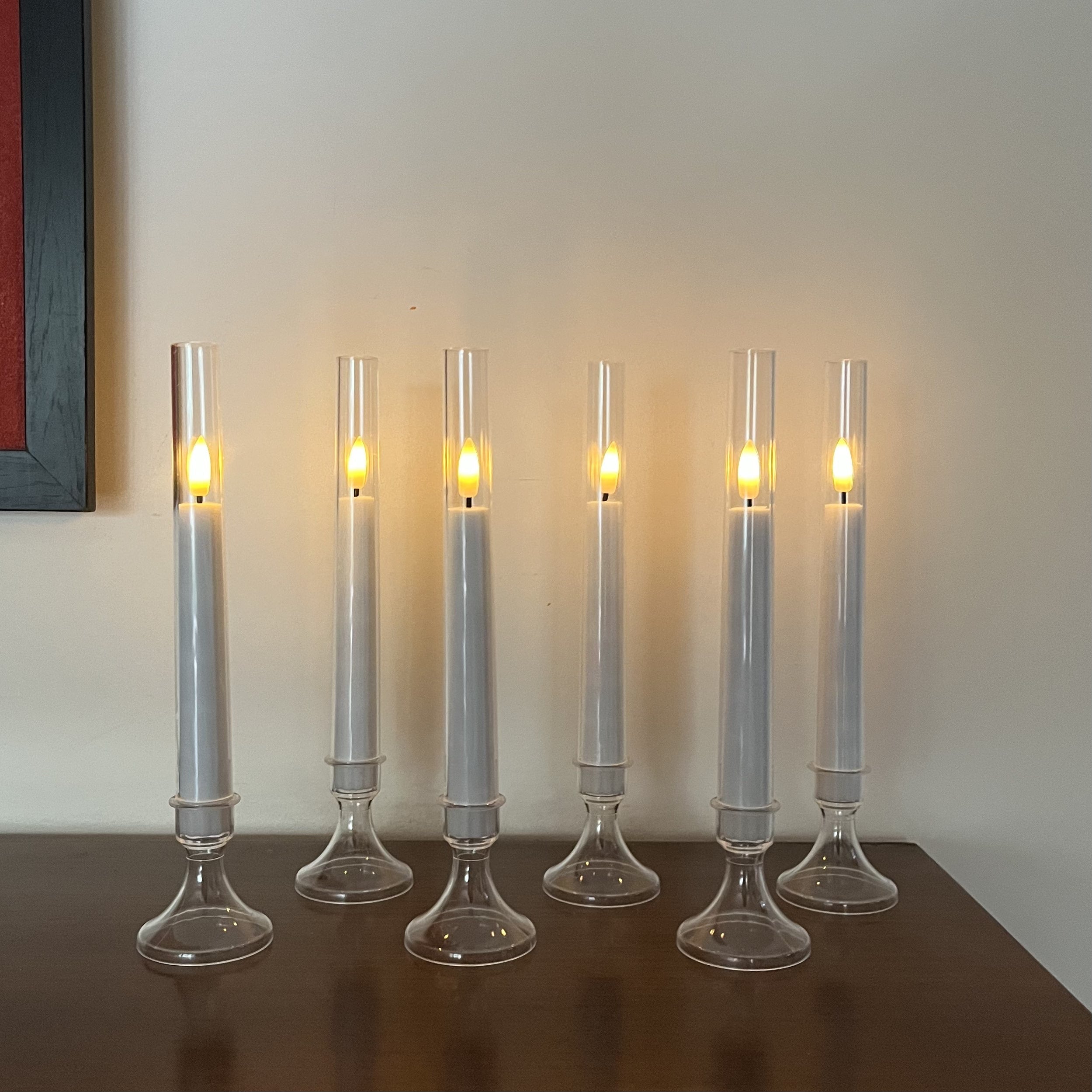 Yoro LED Candles Set of 6 with Stand and Remote