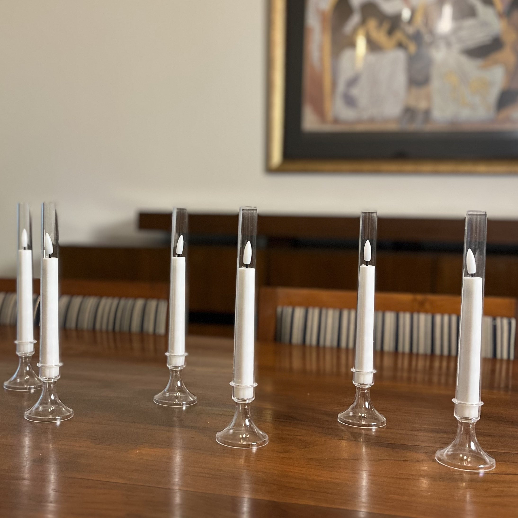 Yoro LED Candles Set of 6 with Stand and Remote