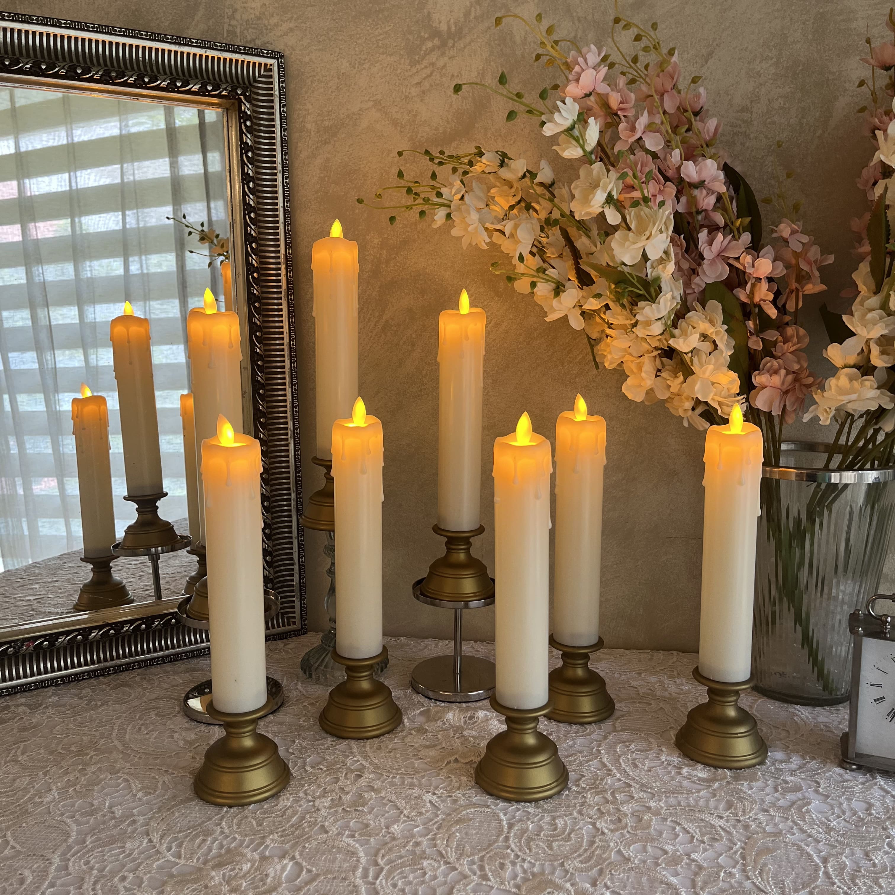 LED Pillar Candles With Stand