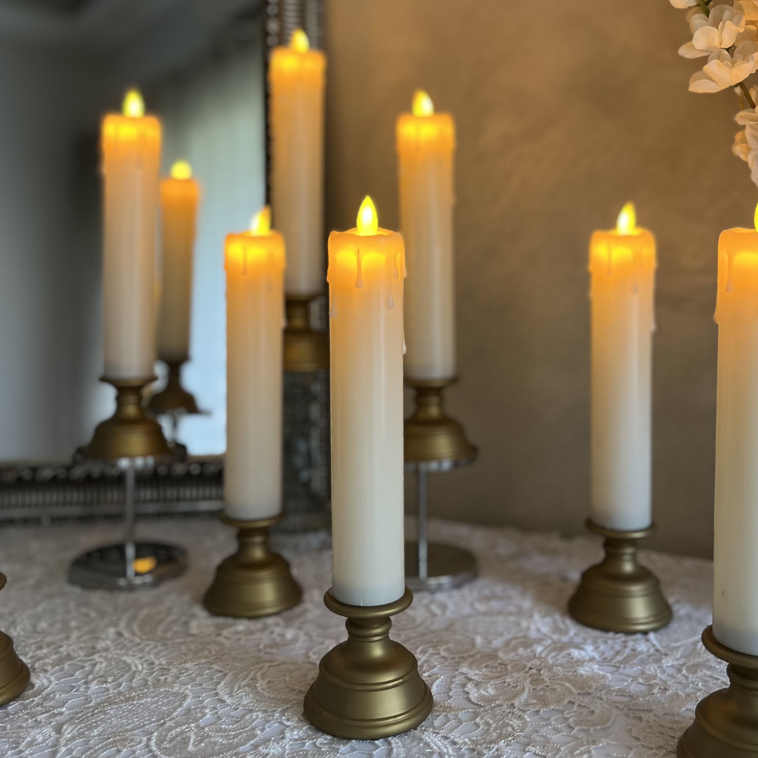 LED Pillar Candles With Stand