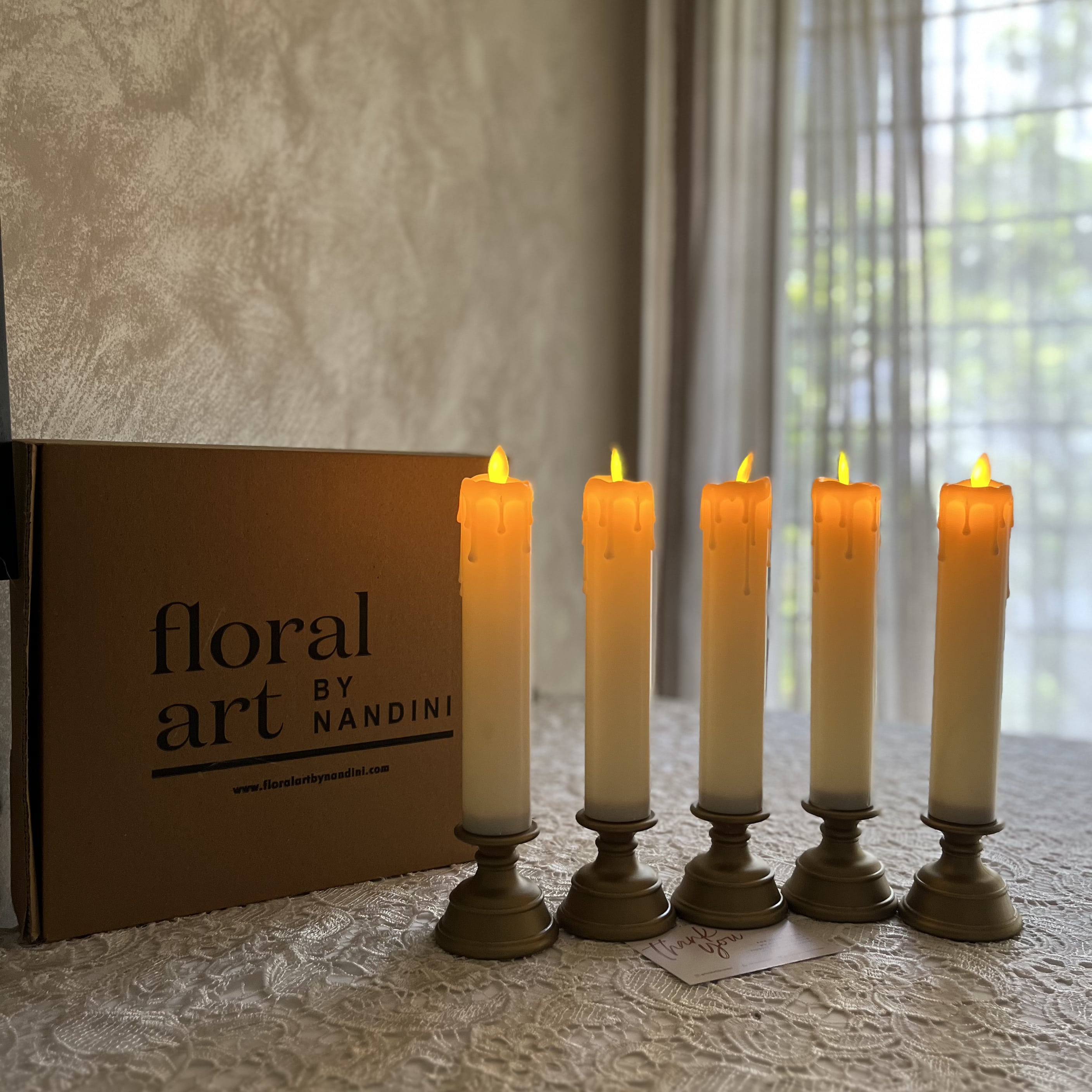LED Pillar Candles With Stand