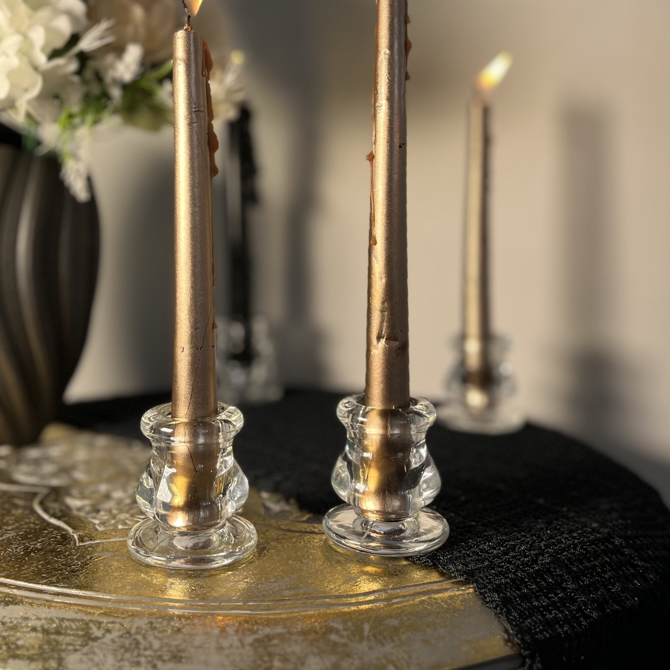 Round Glass Candle Holder