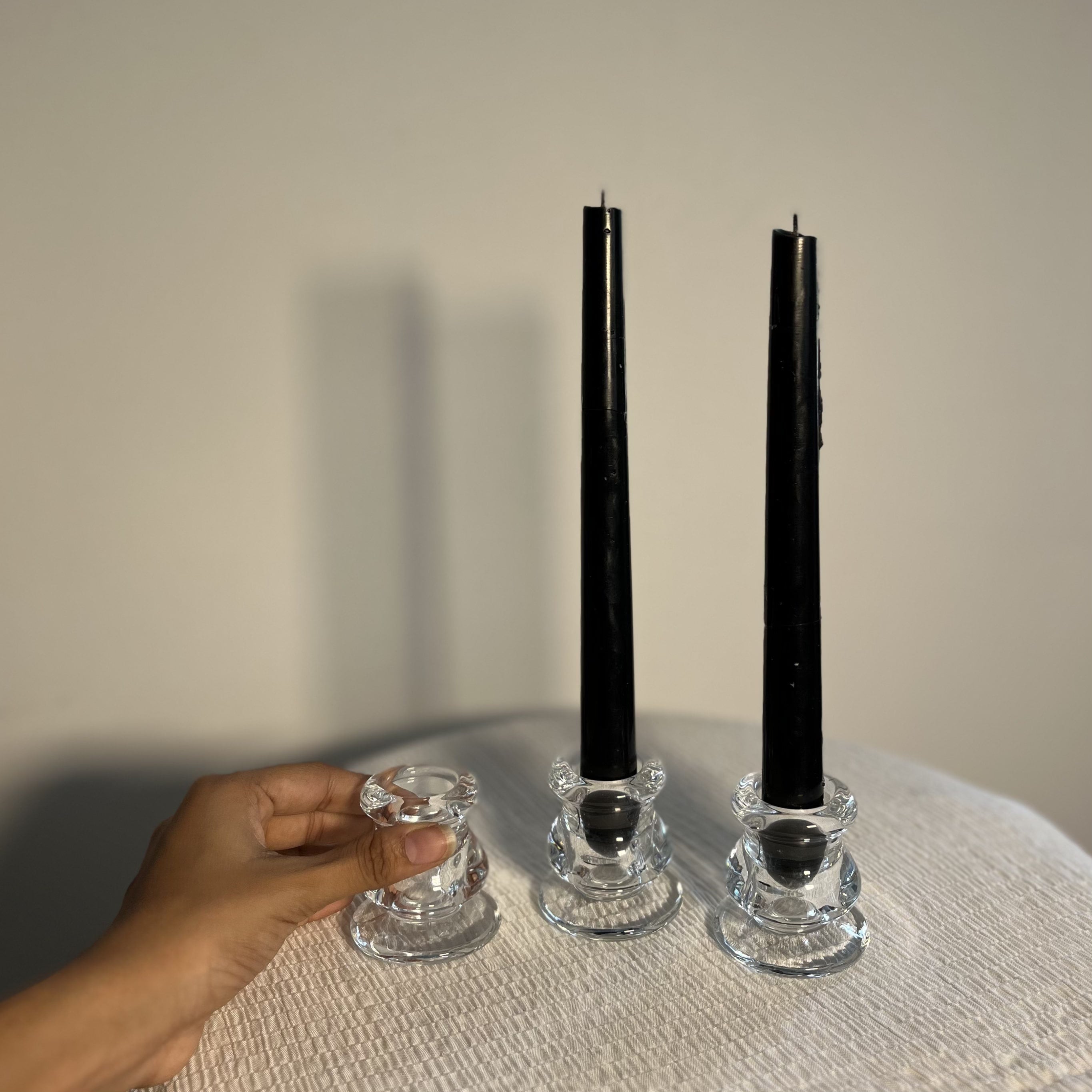 Round Glass Candle Holder