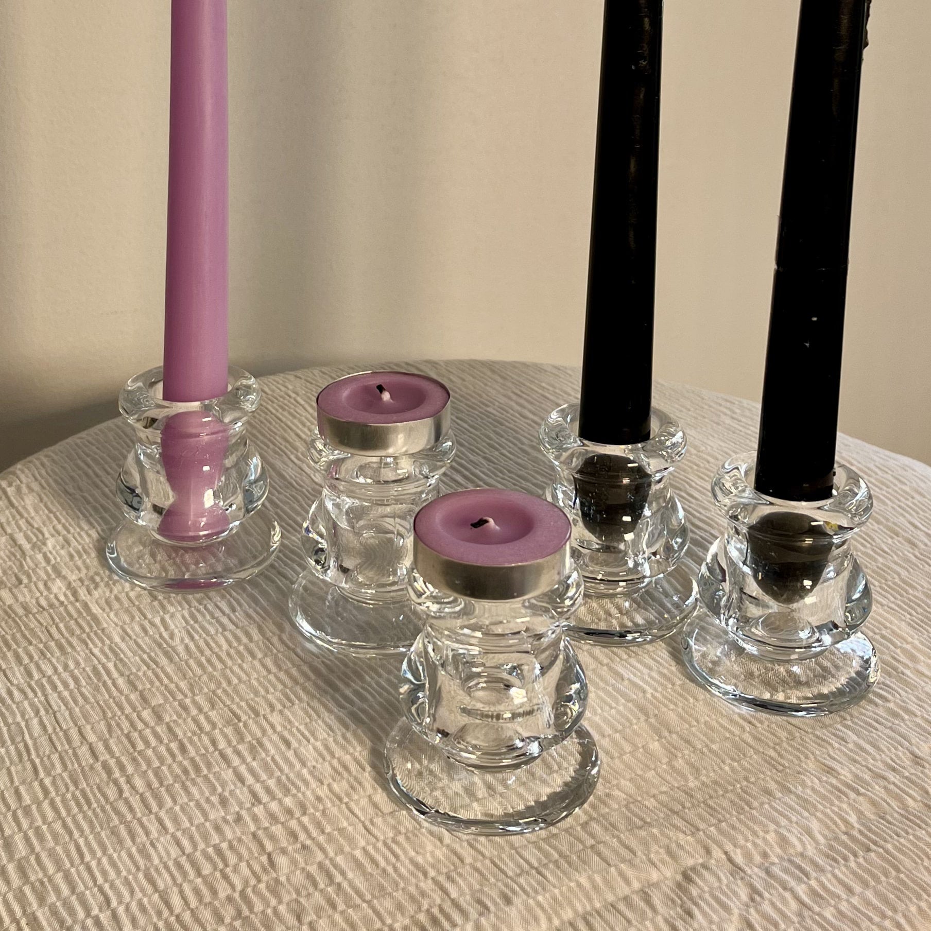 Round Glass Candle Holder