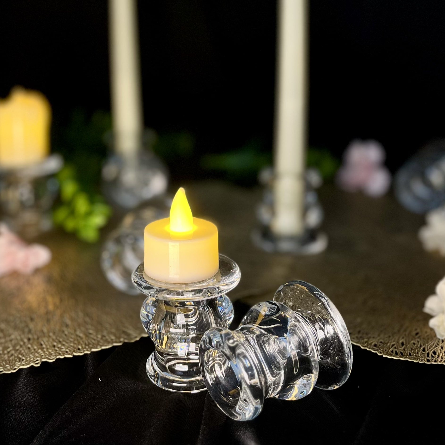 Round Glass Candle Holder