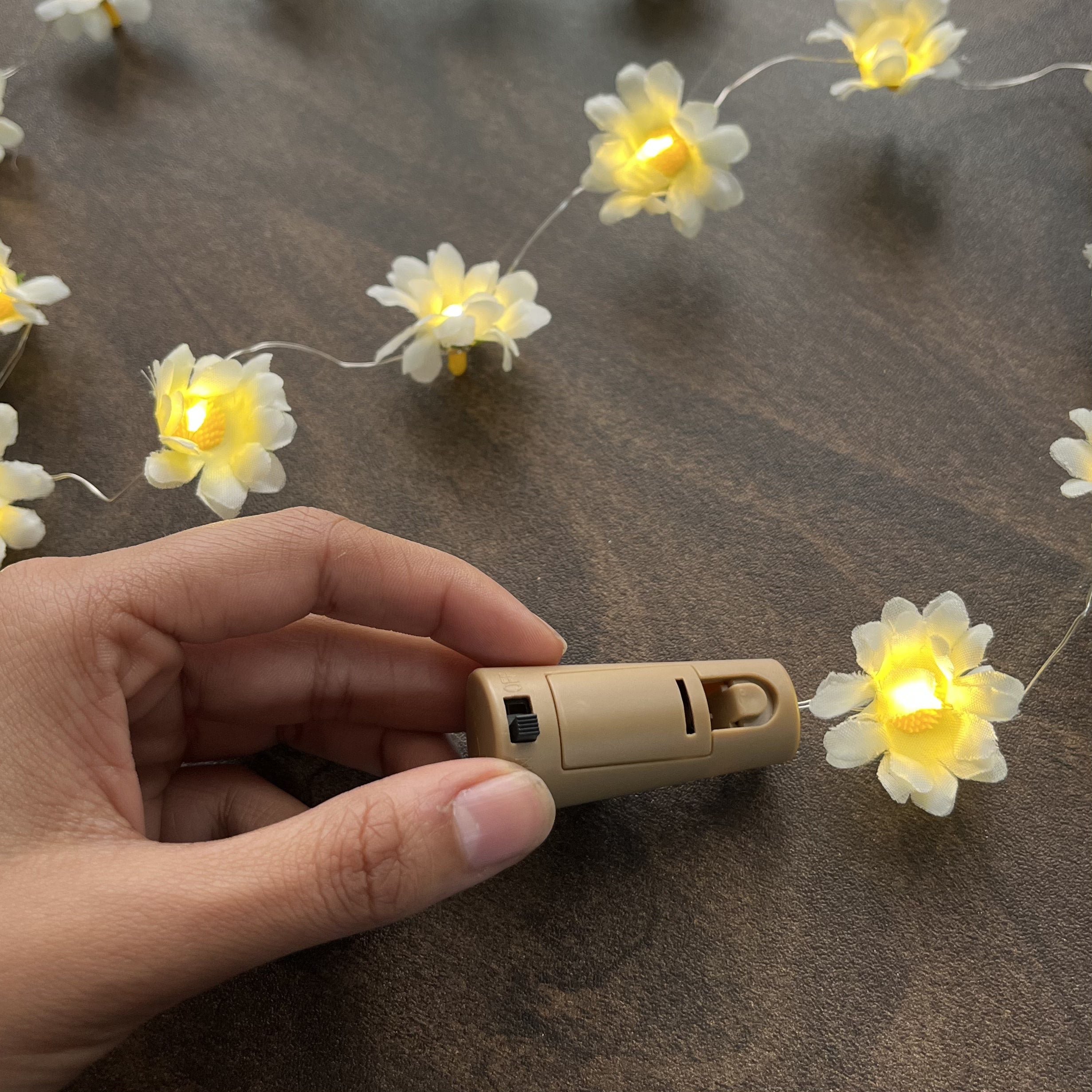 Flower Creeper with Fairy Lights (Battery Operated) - 42inch length