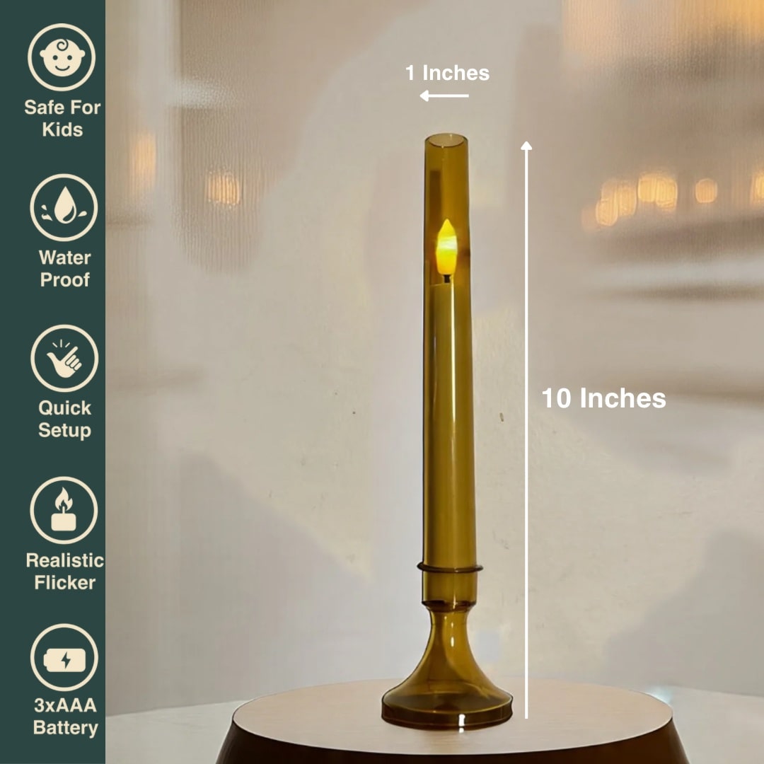 Yoro LED Candles Set of 6 with Stand and Remote