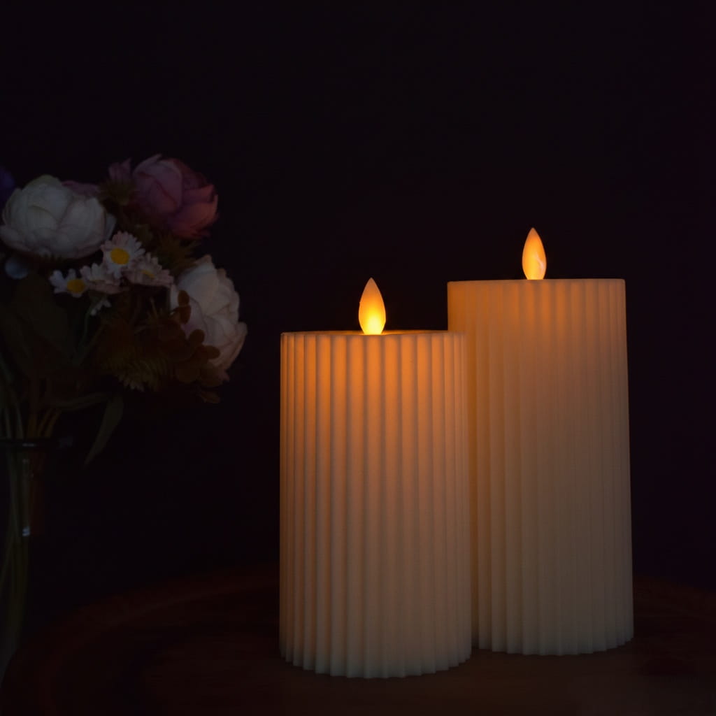 Ribbed LED Candle