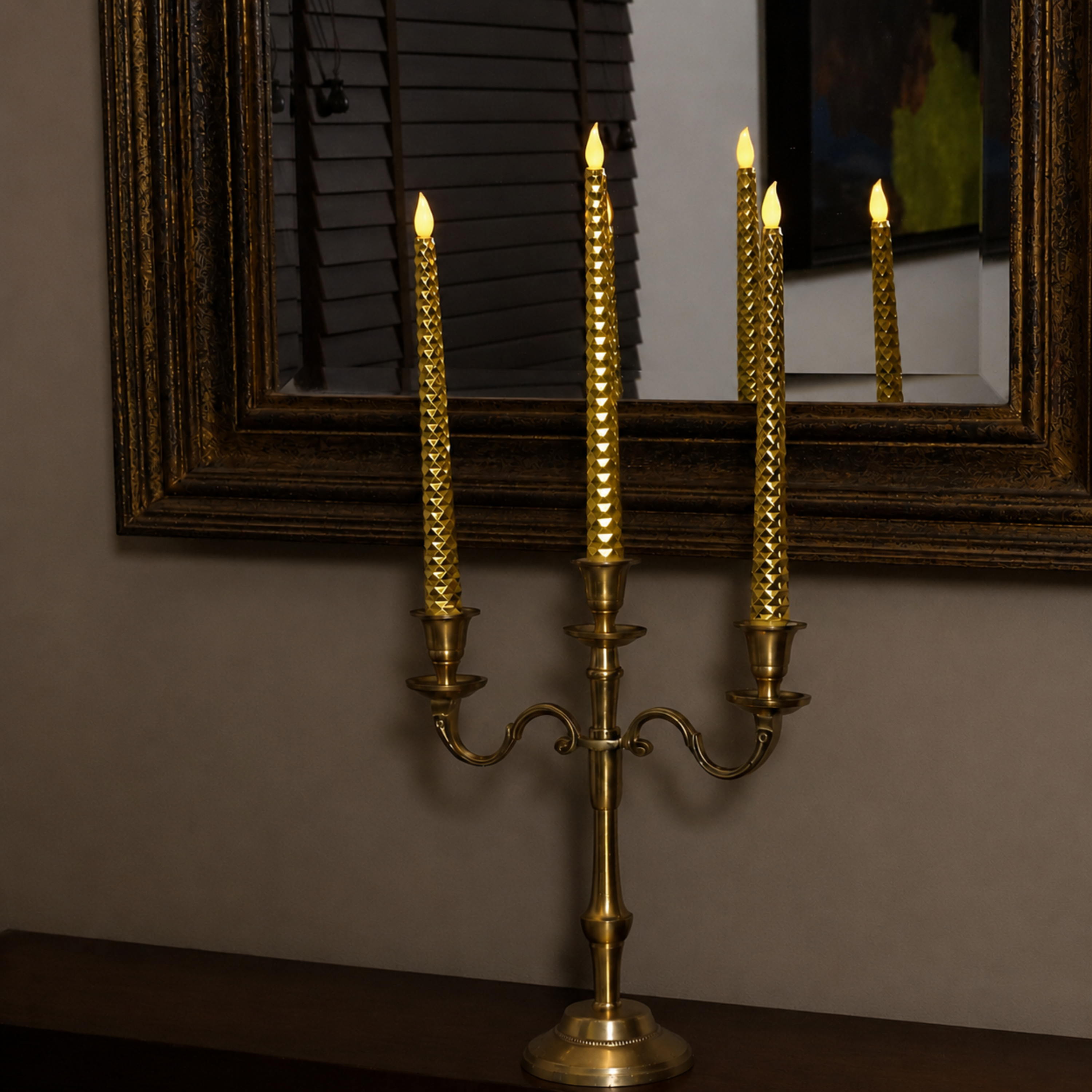 LED Shimmer Taper Candles