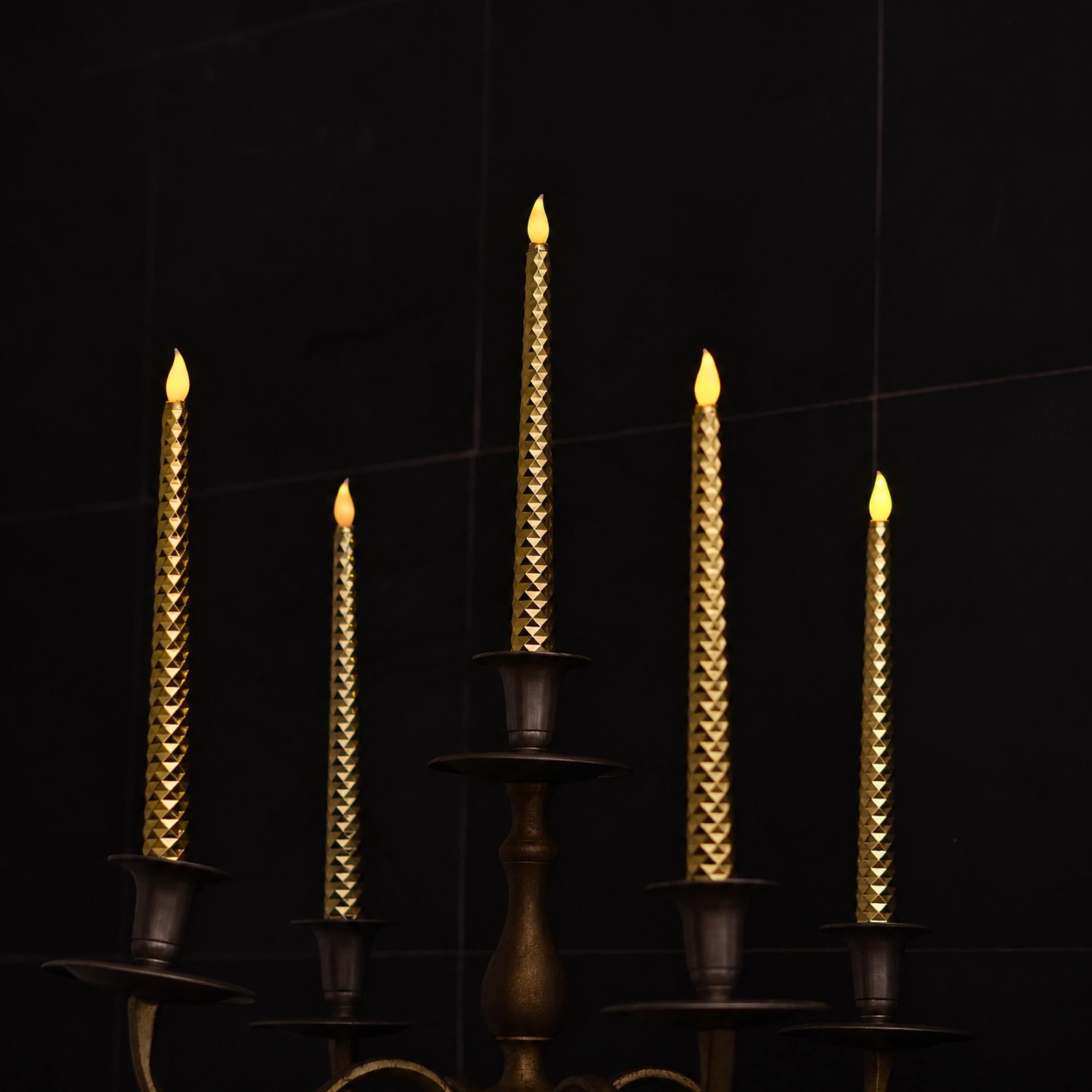 LED Shimmer Taper Candles