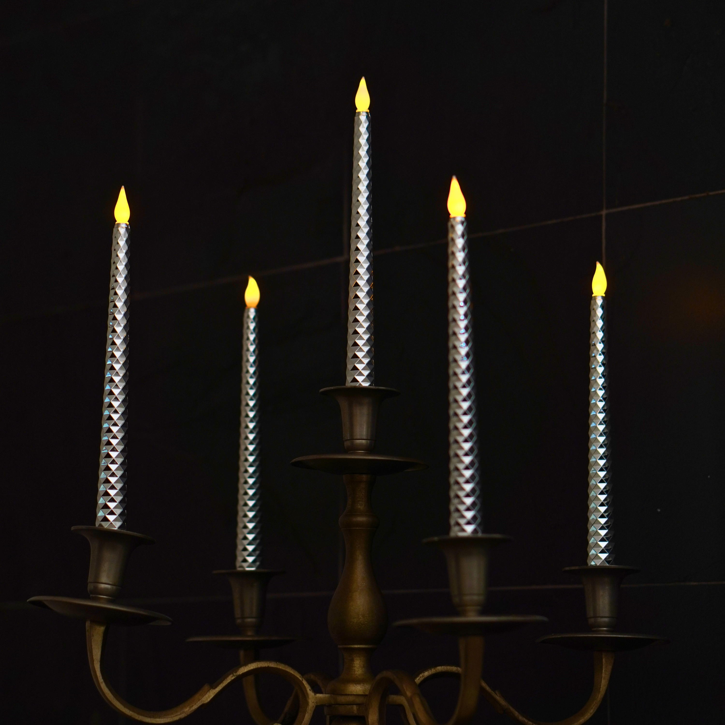 LED Shimmer Taper Candles