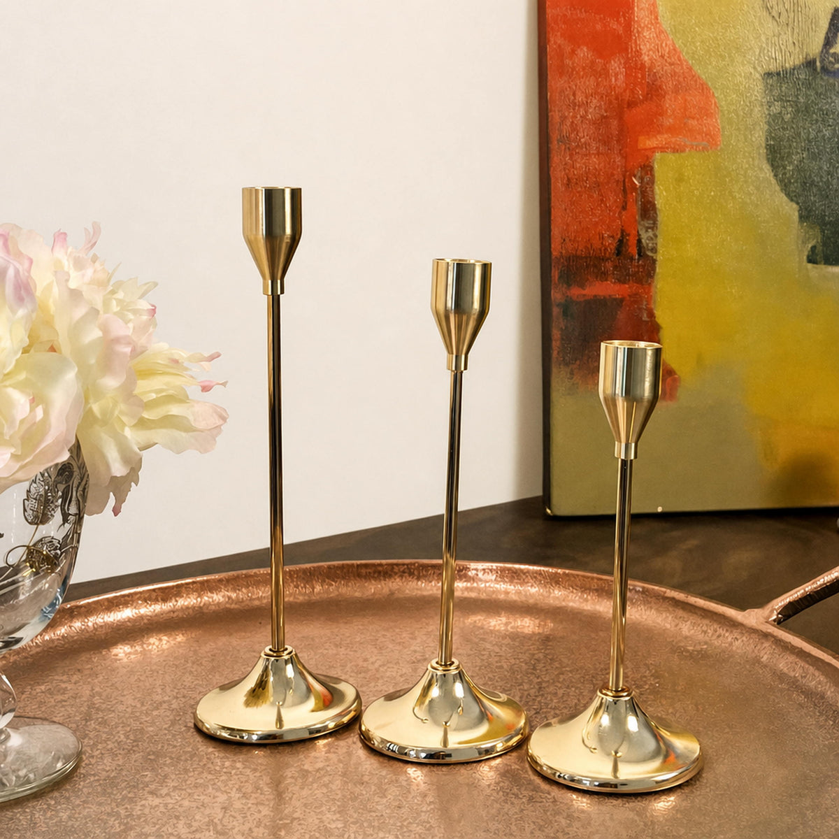 Metal Candle Holder Set of 3