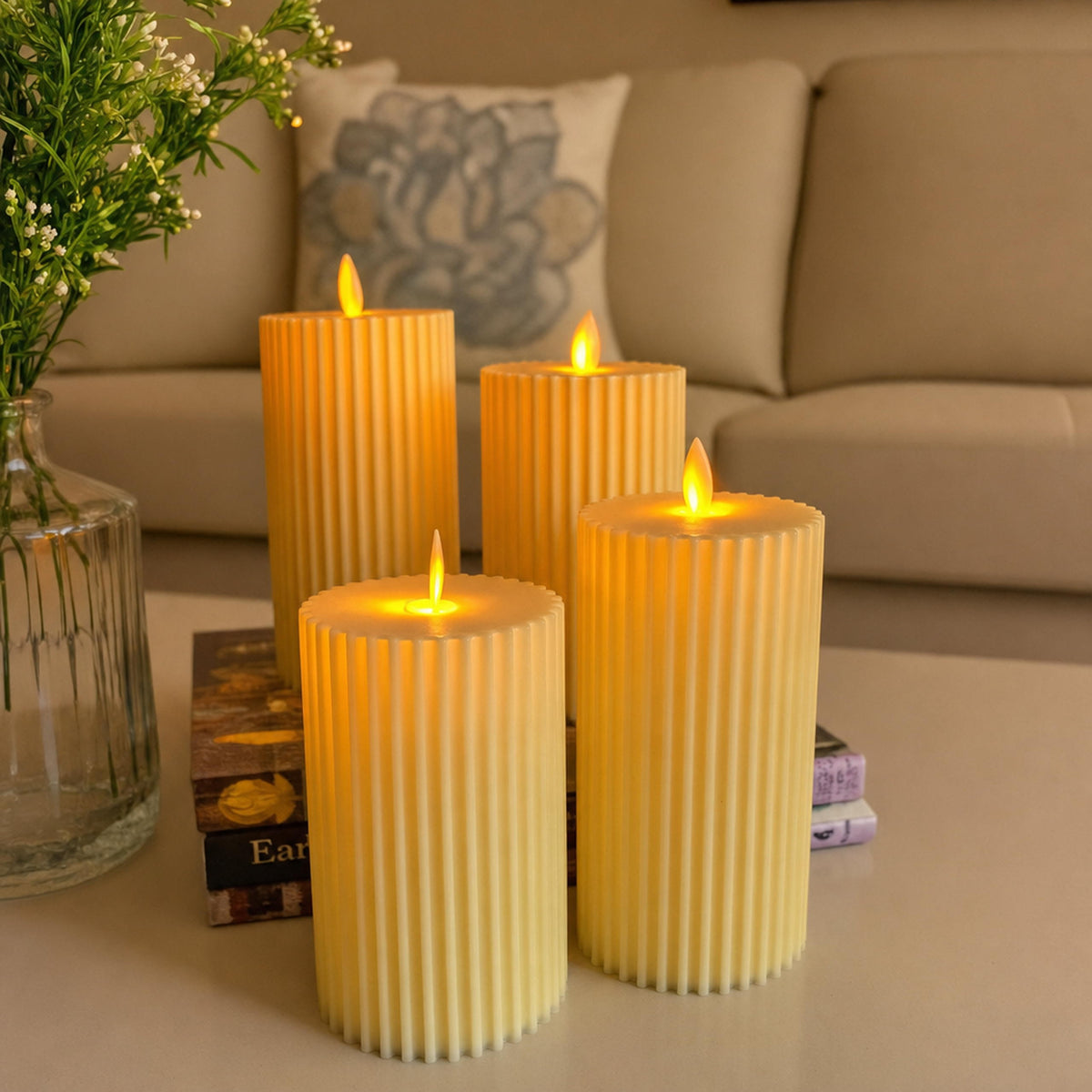 Ribbed LED Candle
