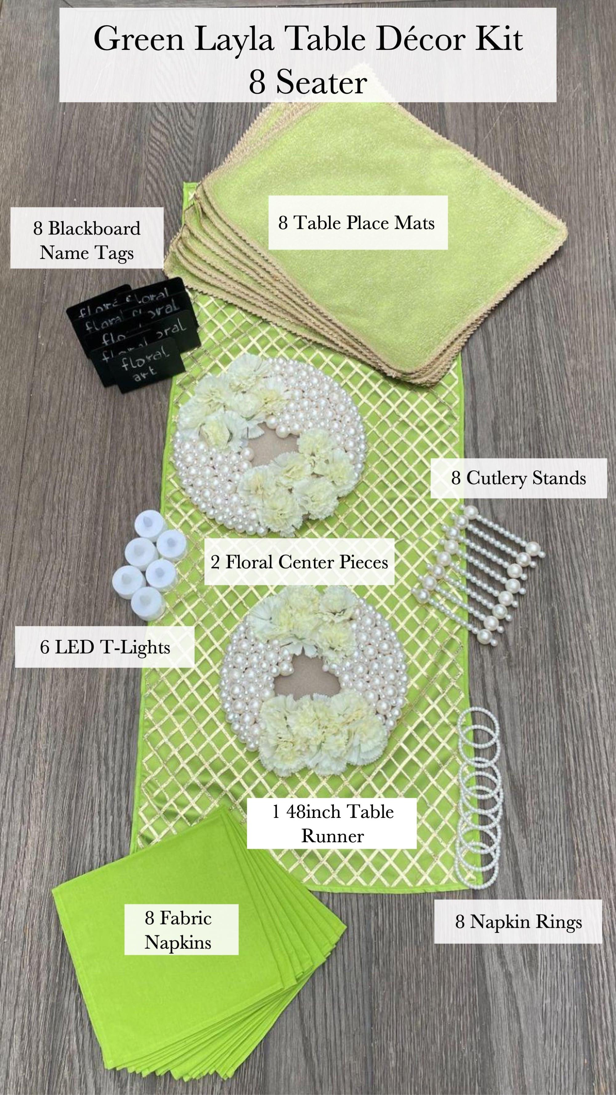 Layla Table Decor Kit - Floral Art by Nandini (A unit of R S creations and designs)