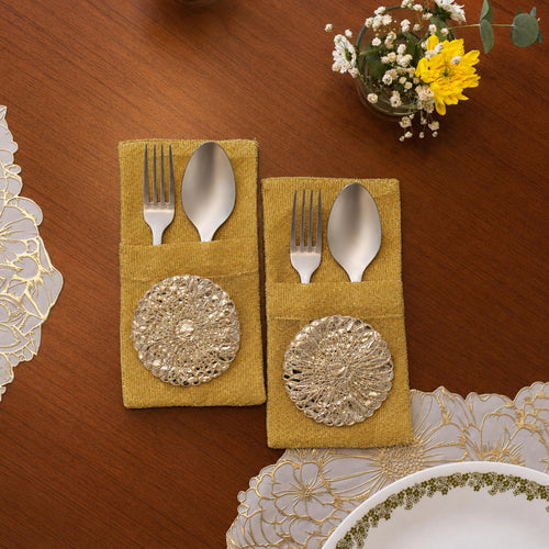Gold Cutlery Pockets