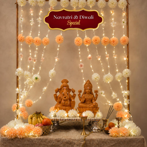 Floral Fairy Light - Diwali Decor (72inch length, battery operated)
