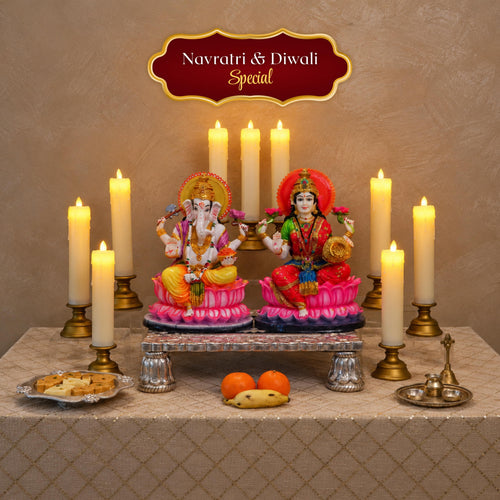 LED Pillar Candle with Stand - Diwali Decor (11.5inch)