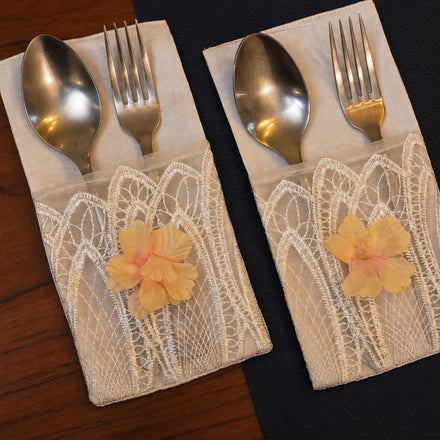 Lace Cutlery Pockets