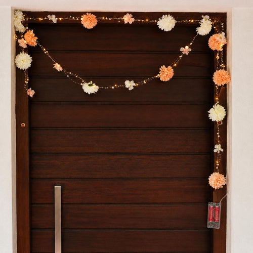 Floral Fairy Light Toran (Battery Operated) - 72inch Length