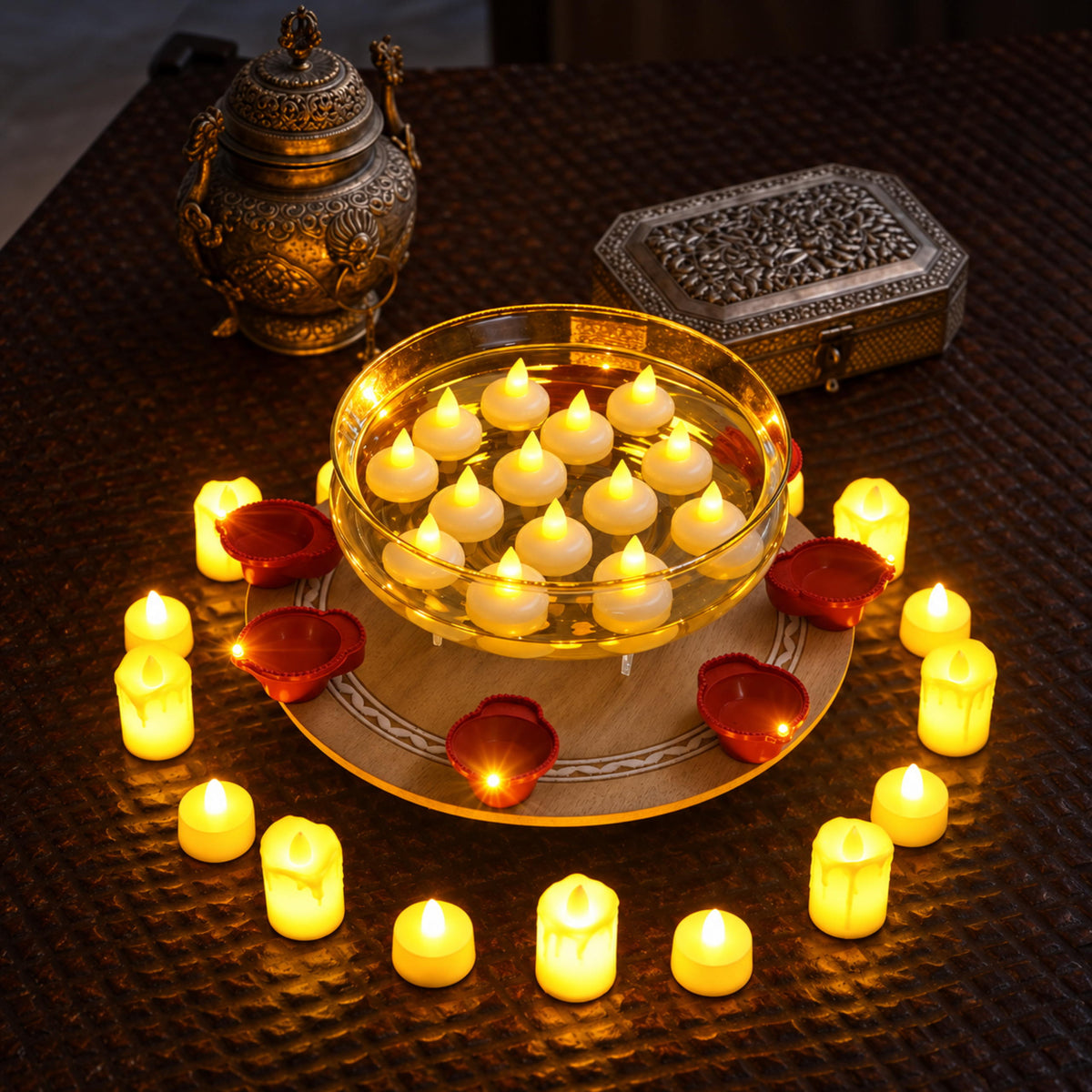 LED Festive Decor Lights Pack (6 pieces each of 4 varieties)
