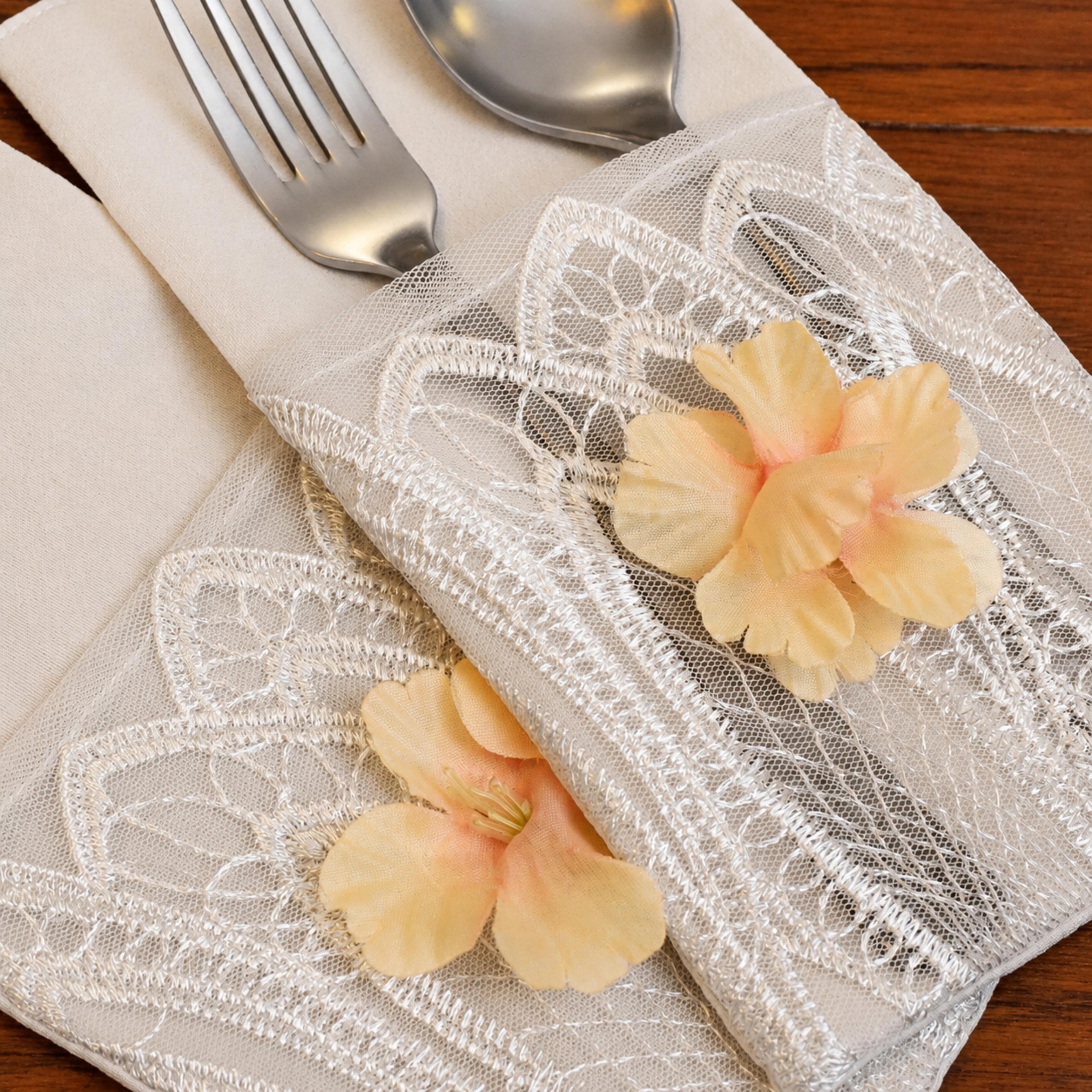 Lace Cutlery Pockets