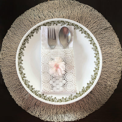Lace Cutlery Pockets