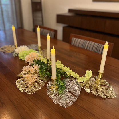 Floral Decor + LED Candles Set