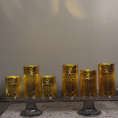 Floral Acrylic Glass LED Candle