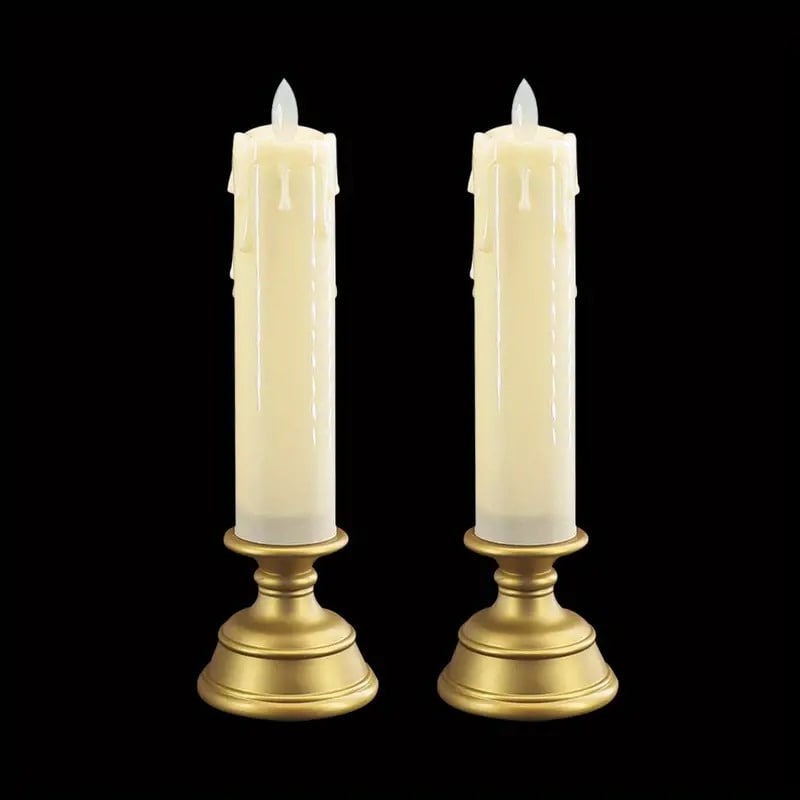 LED Pillar Candles With Stand