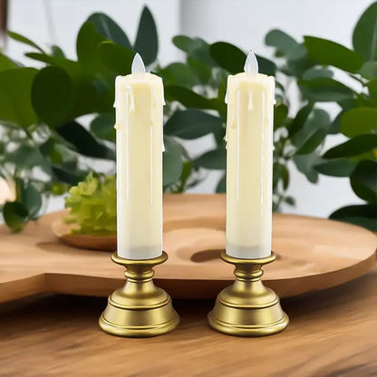 LED Pillar Candles With Stand