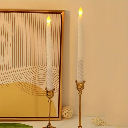 LED Spiral Taper Candles